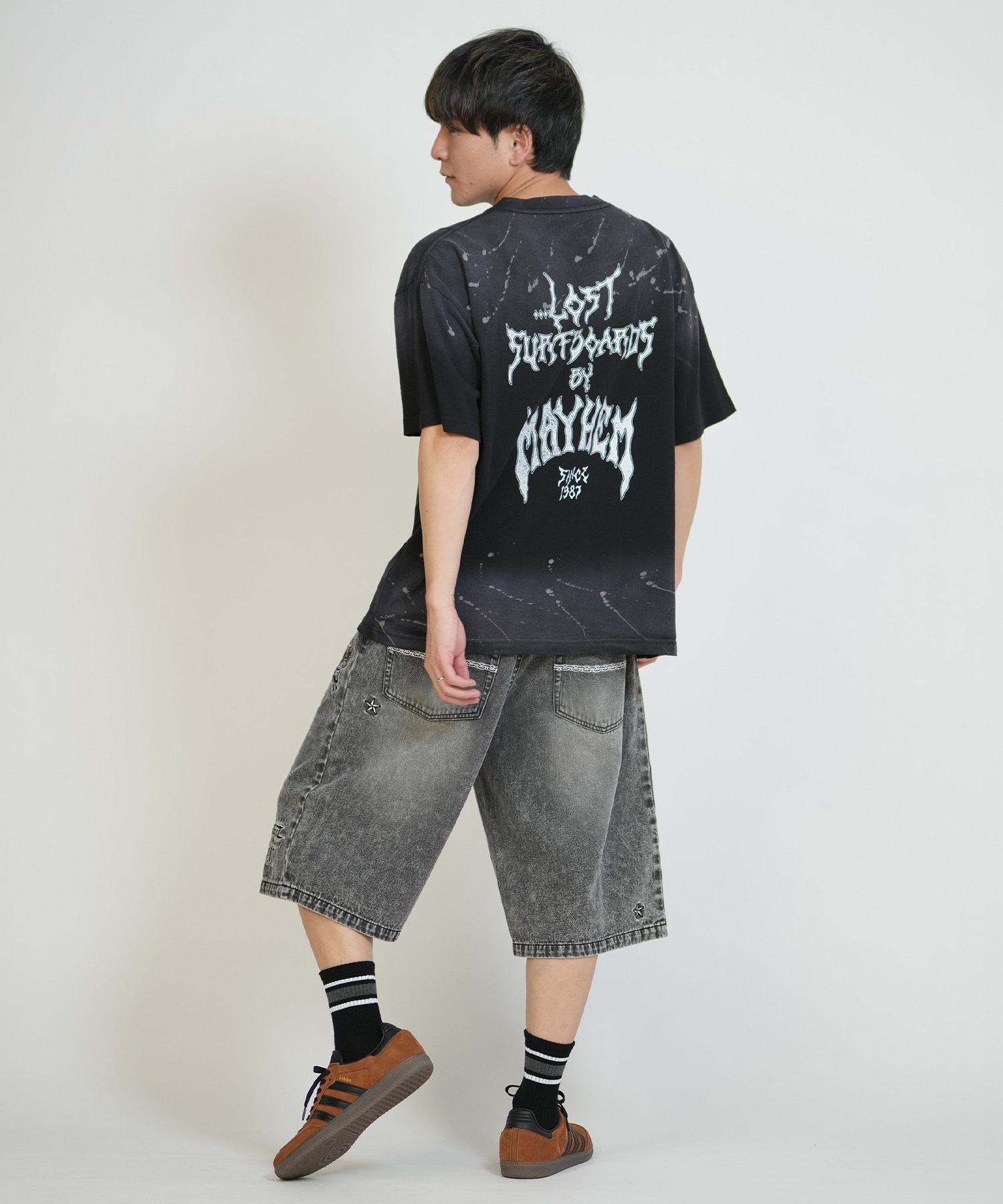 LOST ロスト 半袖 Tシャツ メンズ バックプリント MEYHEM SINCE 87 TEE
