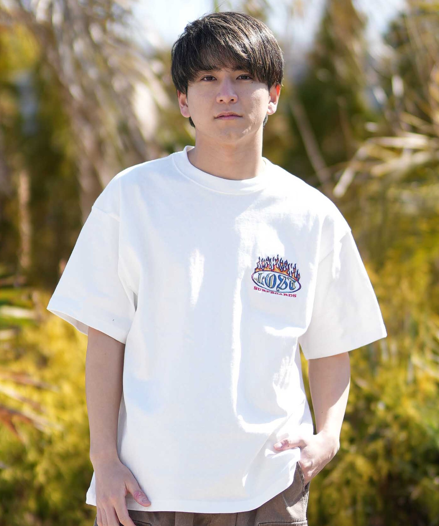 LOST ロスト 半袖 Tシャツ メンズ ロゴ FLAMER LOGO TEE LM6S-2107