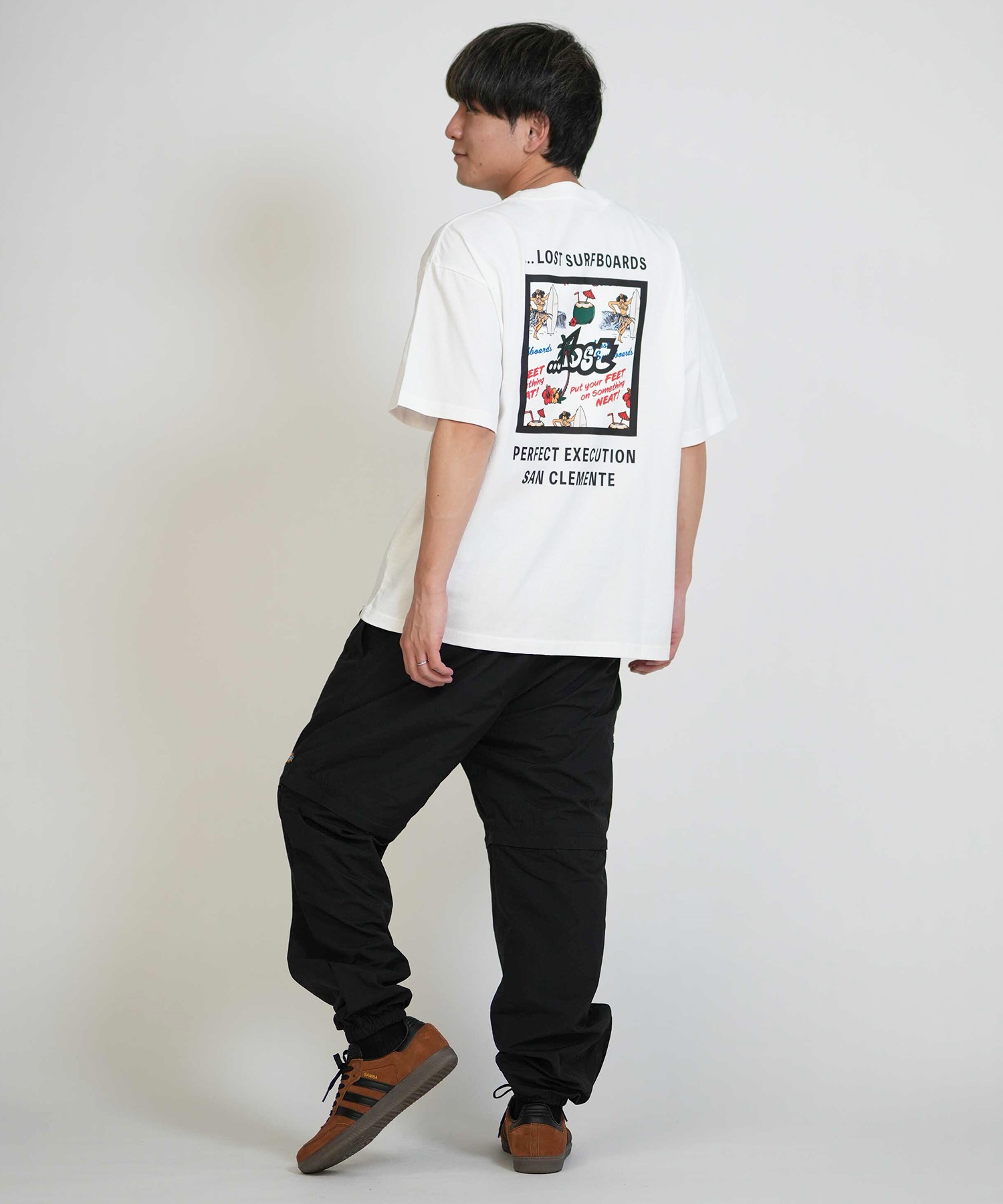 LOST ロスト 半袖 Tシャツ メンズ バックプリント MEYHEM FINE CURVES