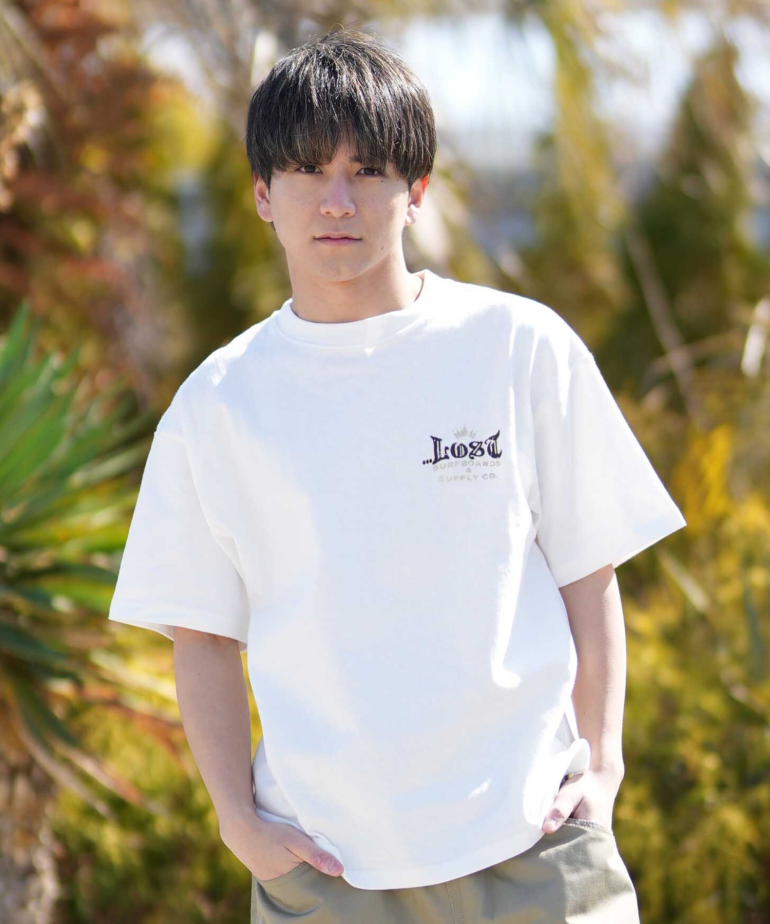 LOST ロスト 半袖 Tシャツ メンズ バックプリント THE FLOCKER TEE