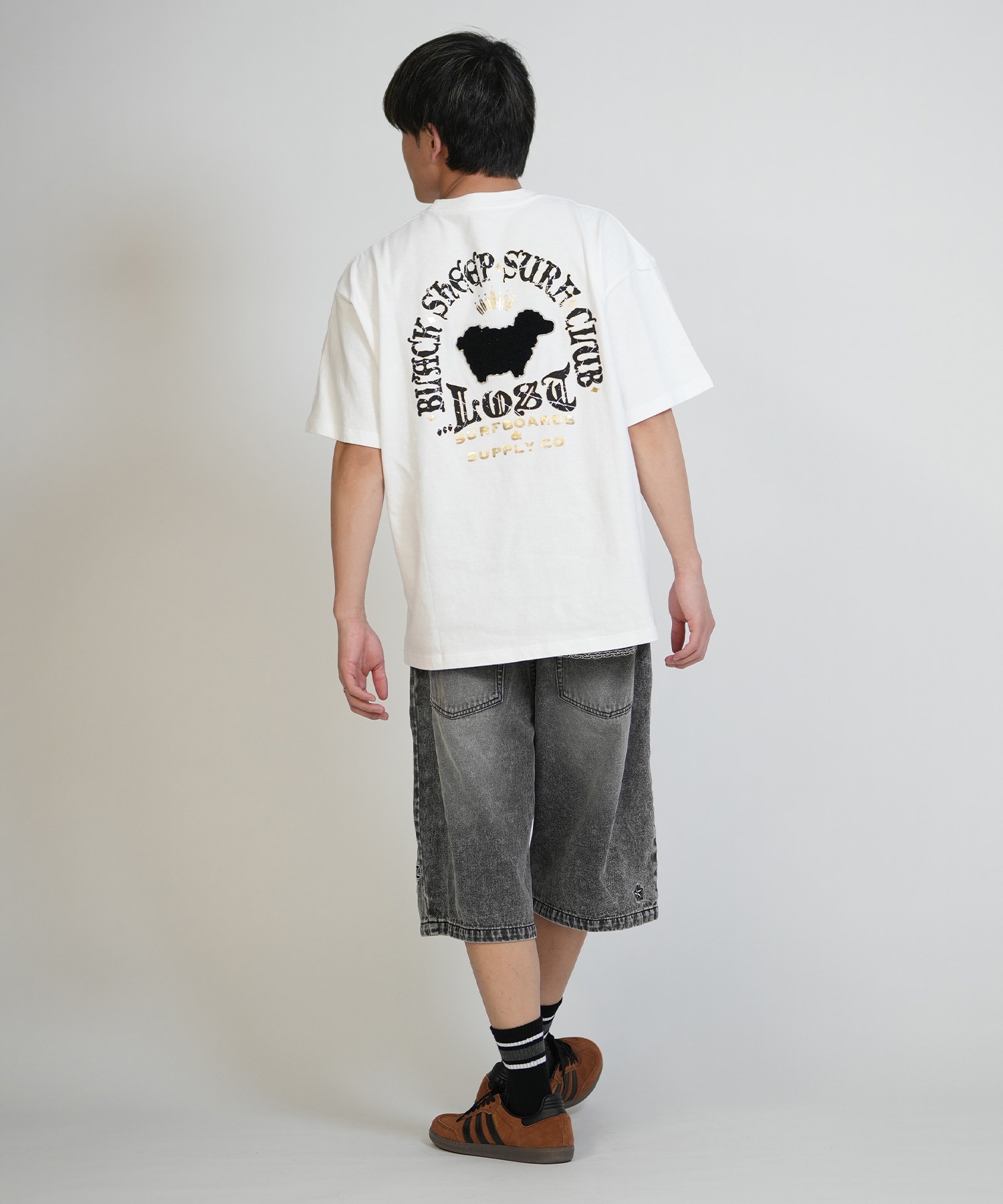 LOST ロスト 半袖 Tシャツ メンズ バックプリント THE FLOCKER TEE