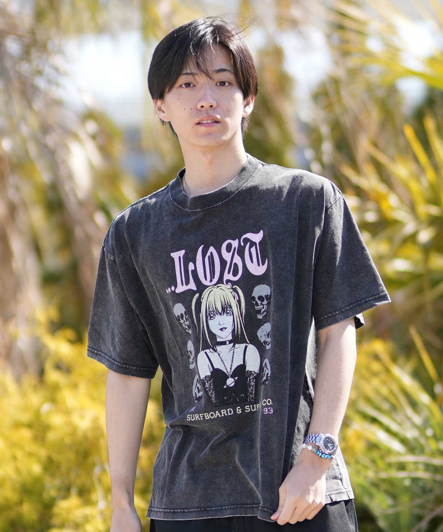 LOST ロスト 半袖 Tシャツ メンズ グラフィック MIXER TEE LM6S-2113