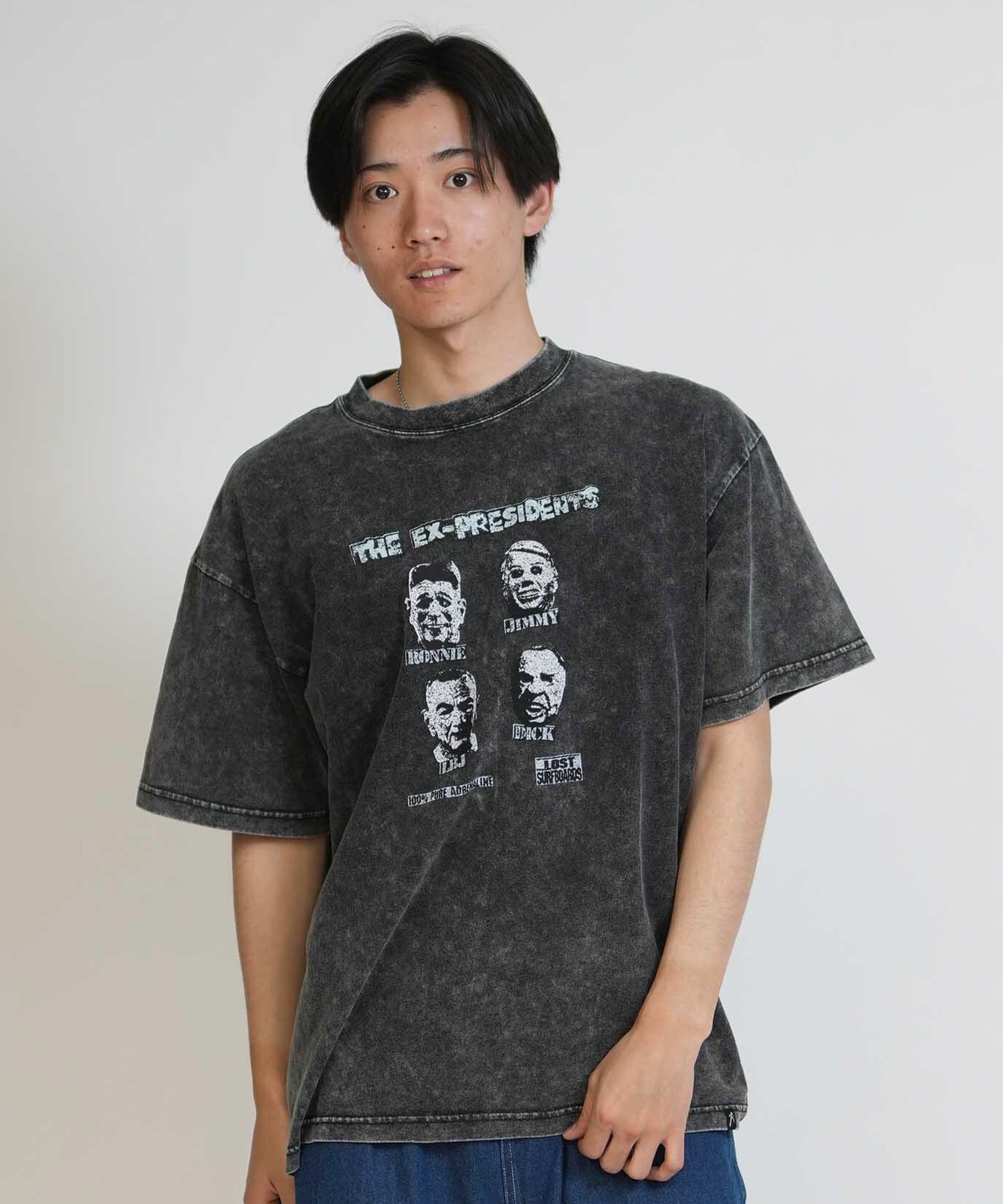 LOST ロスト 半袖 Tシャツ メンズ グラフィック MIXER TEE LM6S-2113