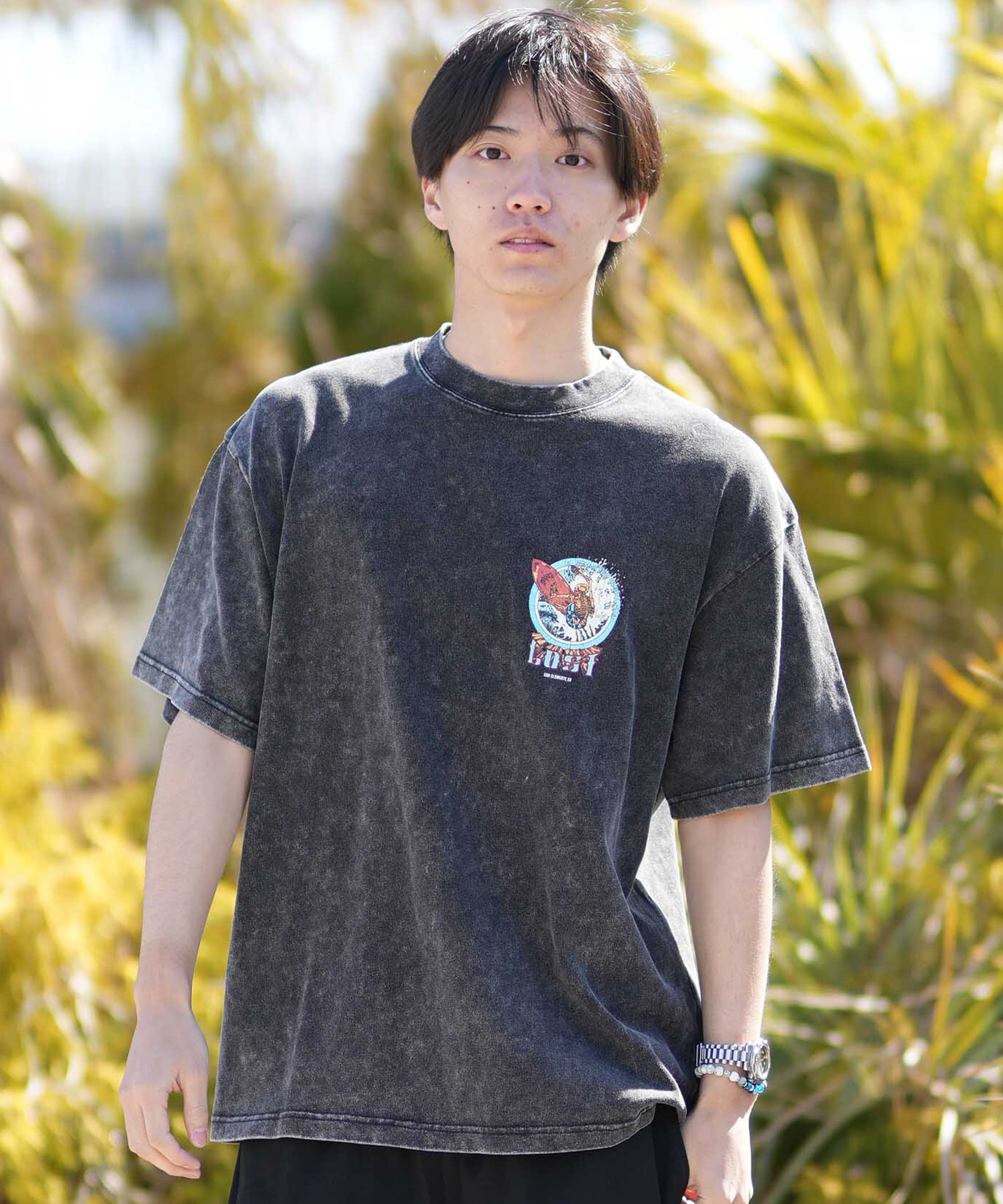 lost ロスト 半袖 Tシャツ メンズ バックプリント AXIS TEE LM6S-2114