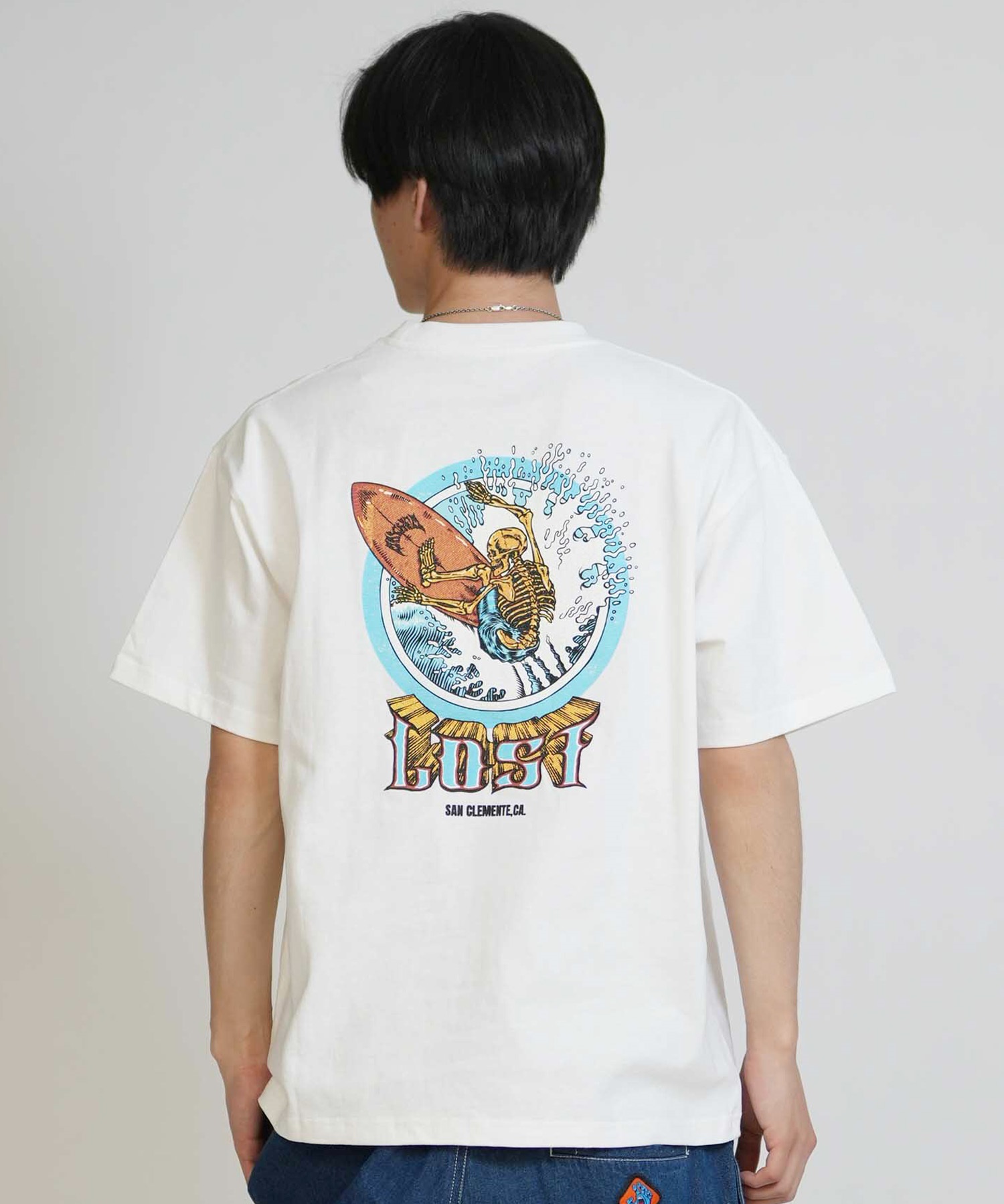lost ロスト 半袖 Tシャツ メンズ バックプリント AXIS TEE LM6S-2114