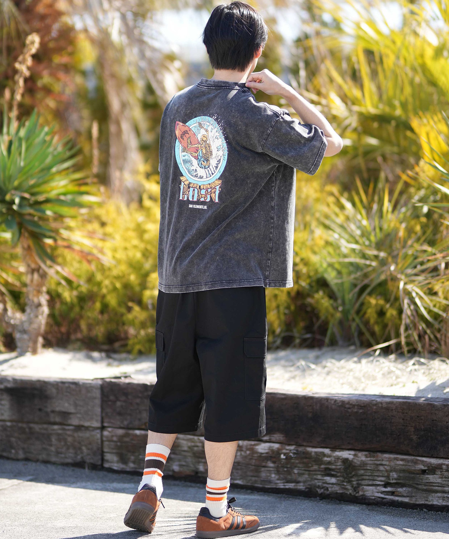 lost ロスト 半袖 Tシャツ メンズ バックプリント AXIS TEE LM6S-2114