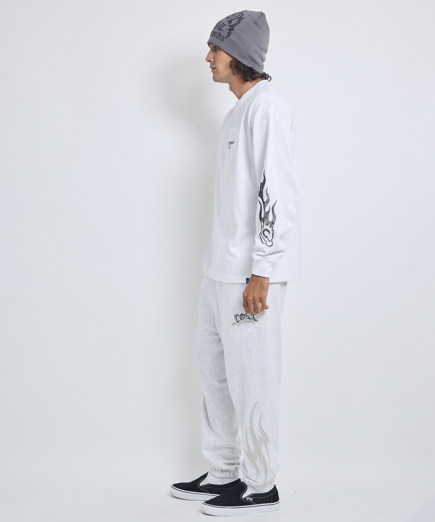 LOST ロスト 長袖 Tシャツ ロンT メンズ FLAME LS TEE LM6F-2202