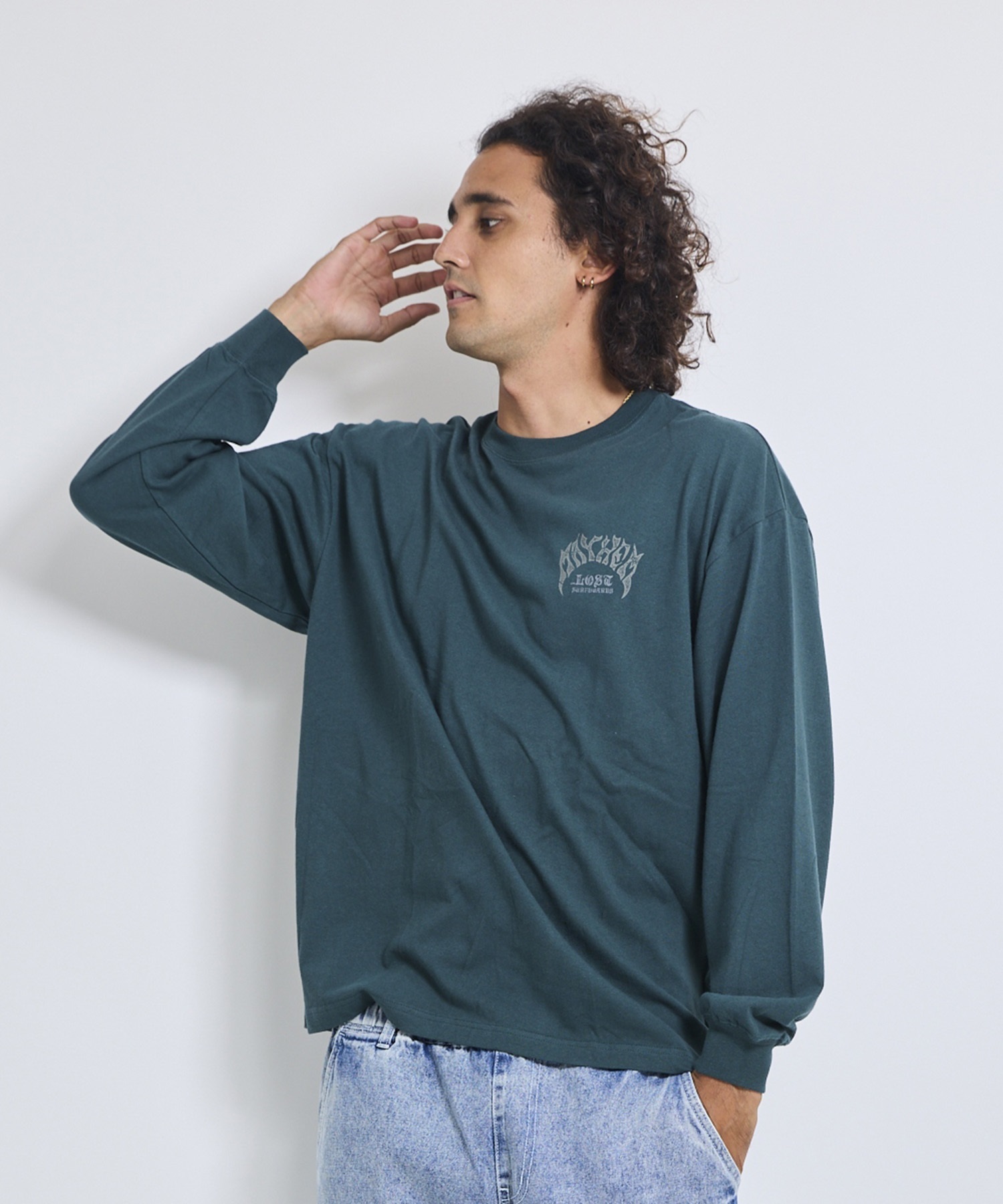 LOST ロスト 長袖 Tシャツ ロンT メンズ BACK STACKED LS TEE LM6F