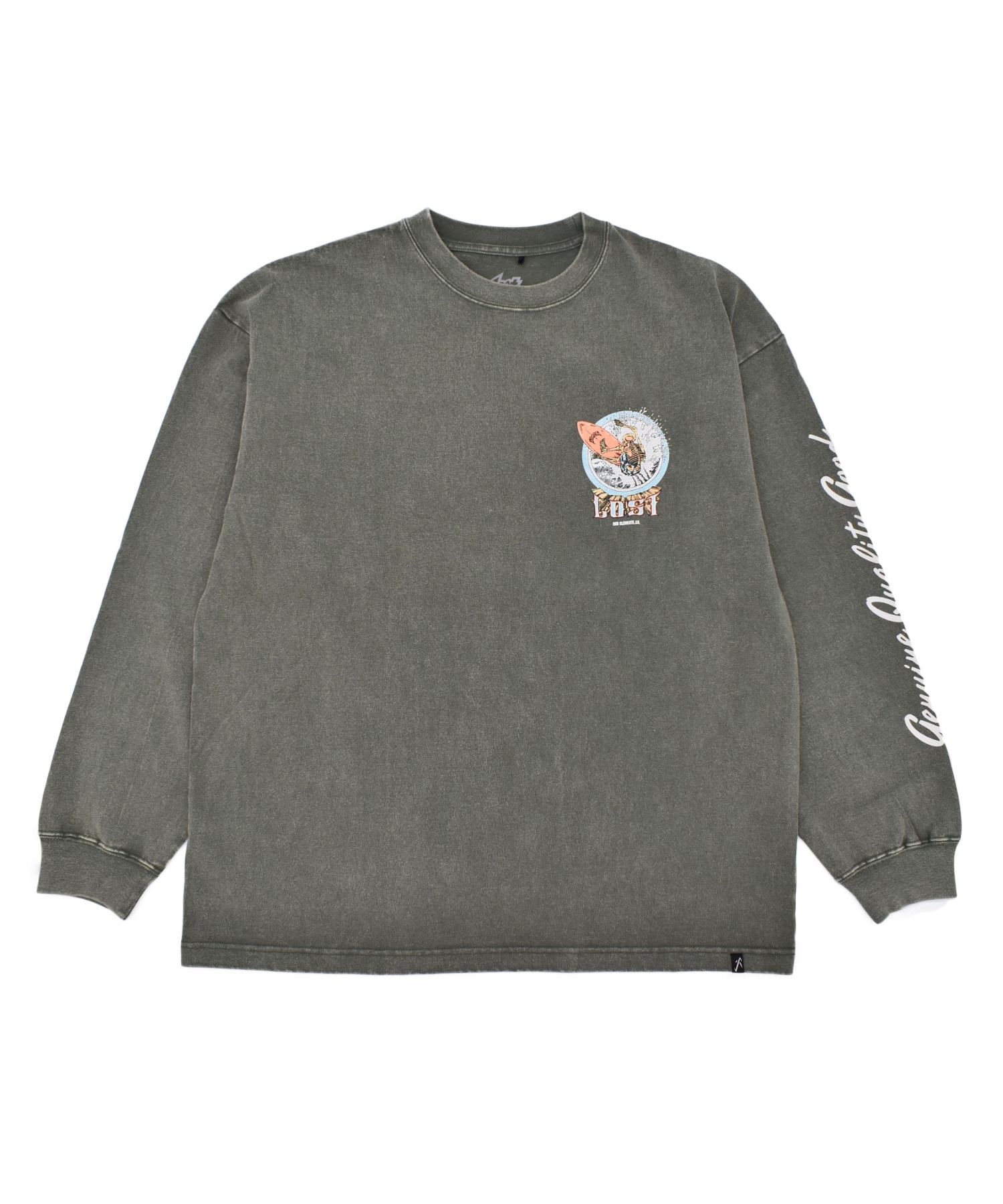 LOST ロスト 長袖 Tシャツ ロンT メンズ バックプリント AXIS LS TEE