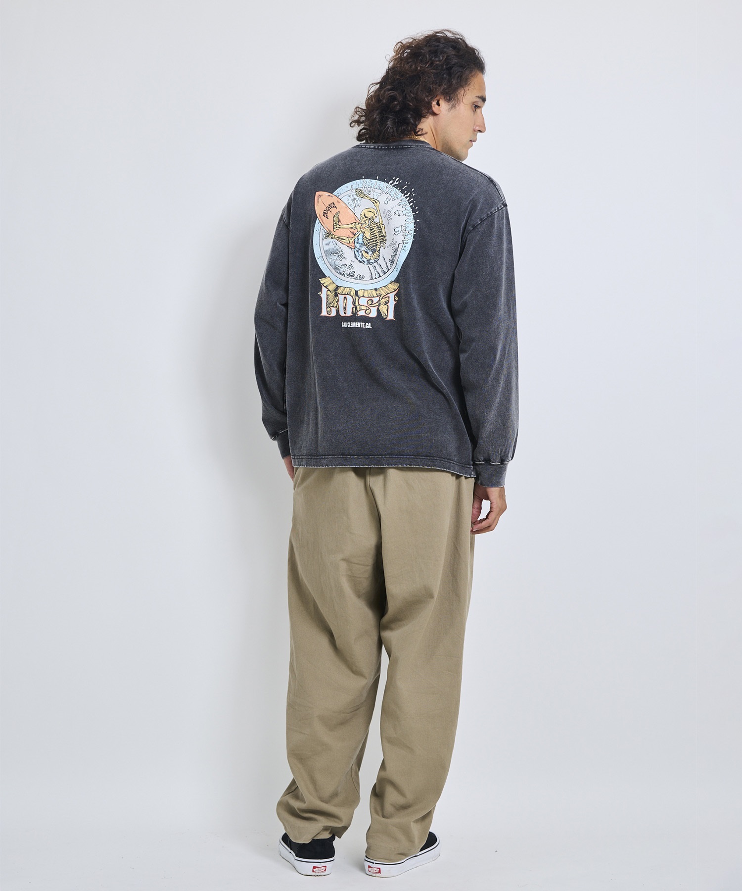 LOST ロスト 長袖 Tシャツ ロンT メンズ バックプリント AXIS LS TEE