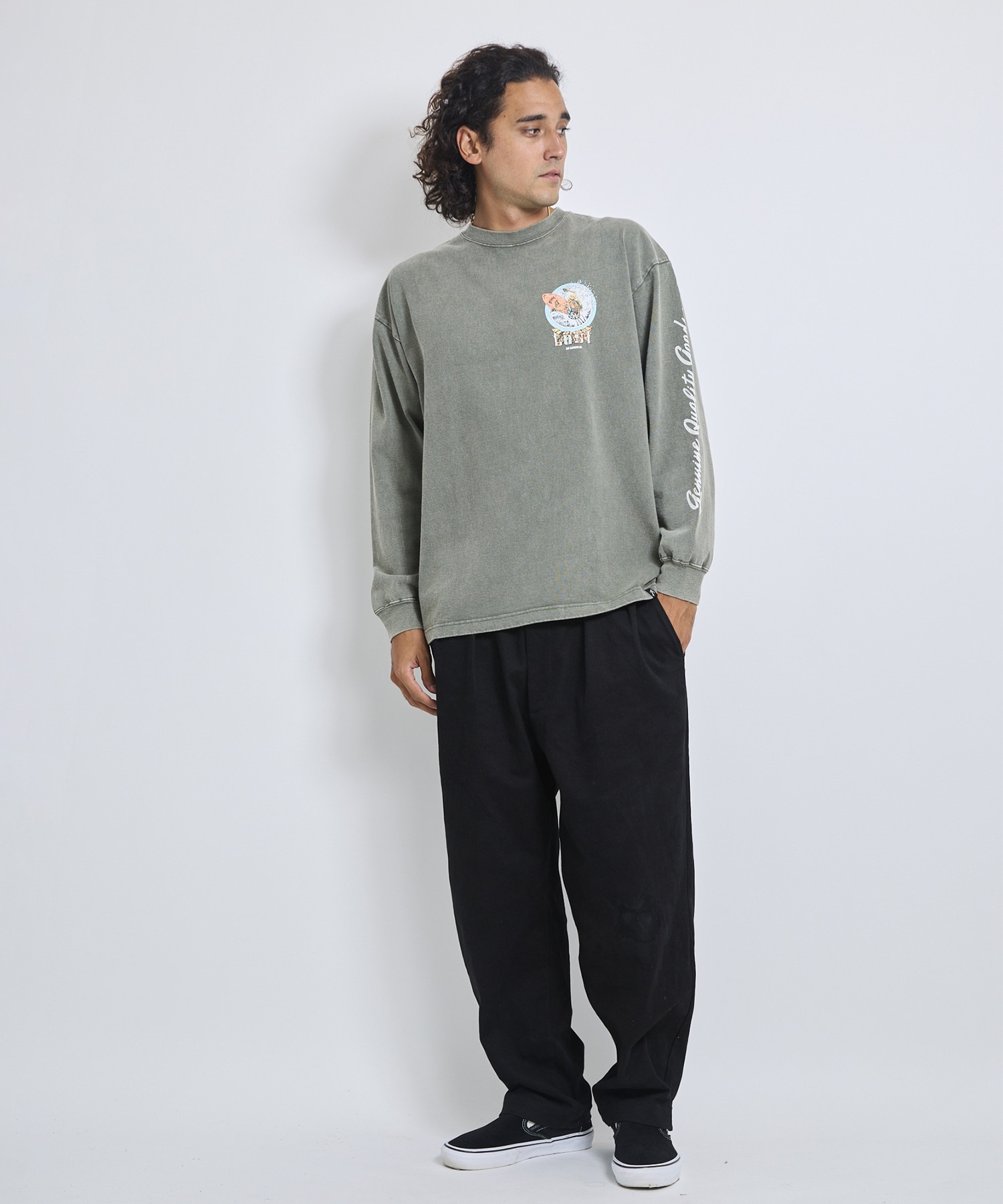 LOST ロスト 長袖 Tシャツ ロンT メンズ バックプリント AXIS LS TEE
