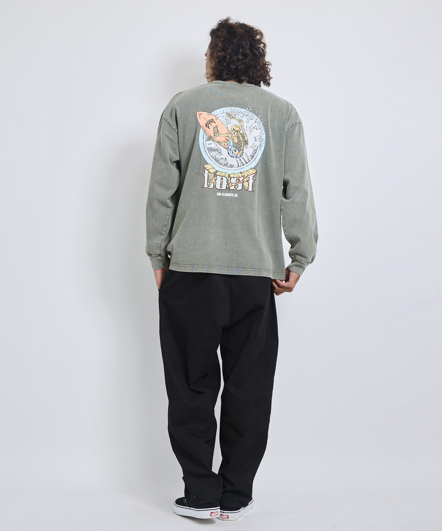 LOST ロスト 長袖 Tシャツ ロンT メンズ バックプリント AXIS LS TEE