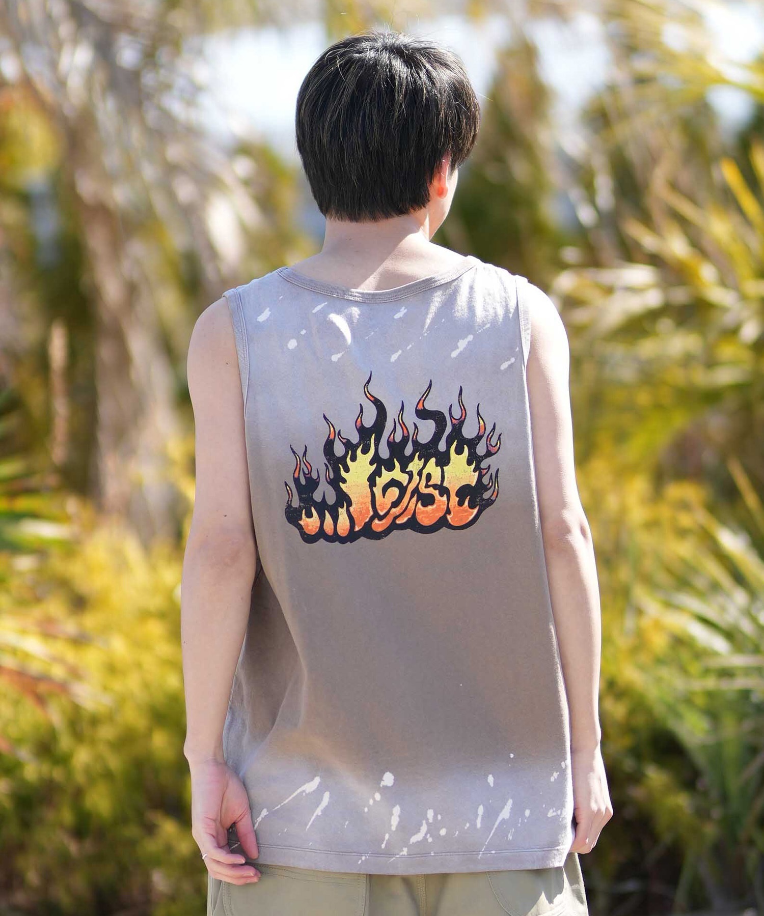 LOST ロスト タンクトップ メンズ バックプリント FLAME LAM TANK LM6S