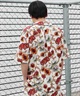 LOST ロスト 半袖 シャツ メンズ 総柄 ストレッチ セットアップ対応 LM6S-2401(WHT-M)