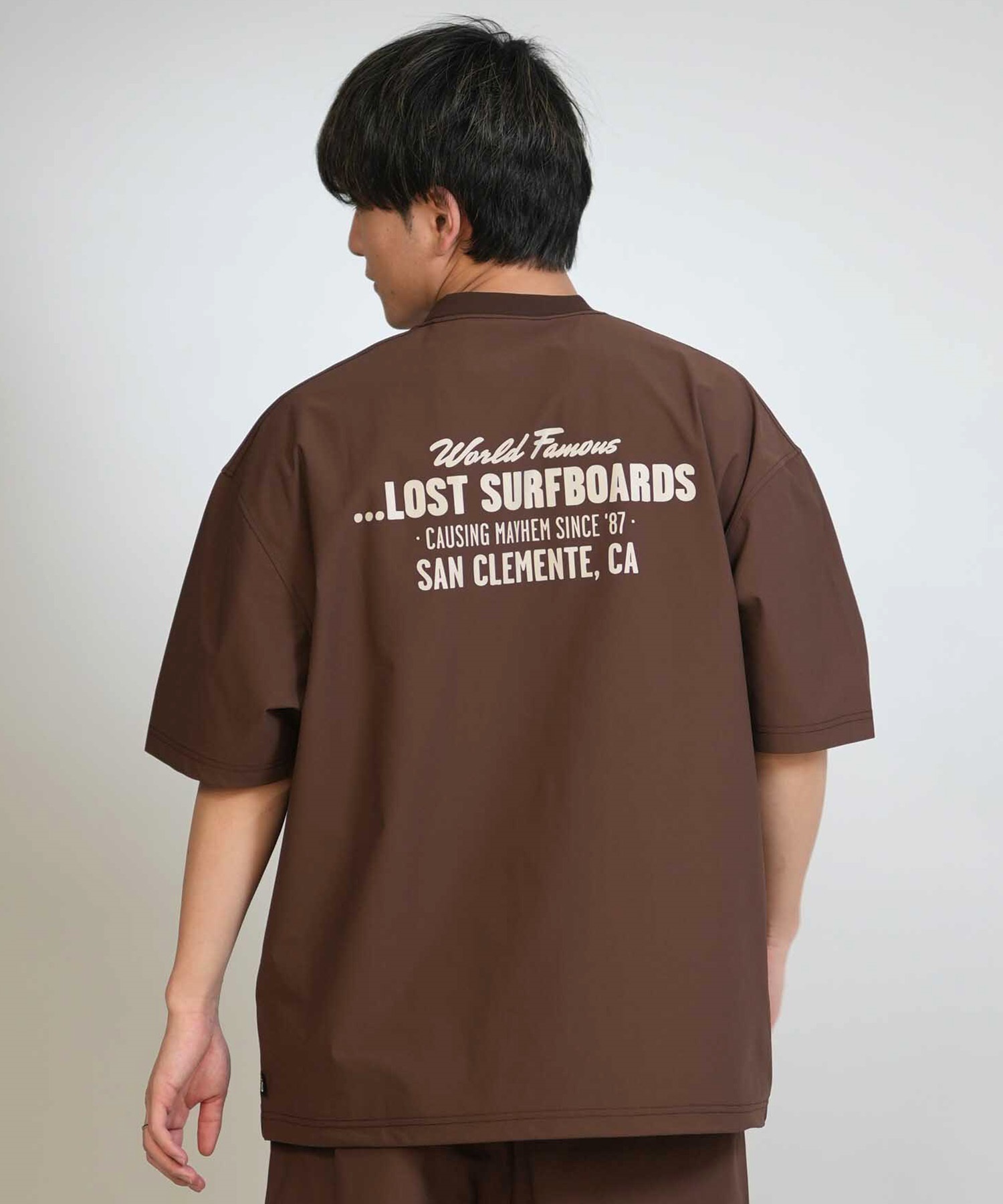 LOST ロスト 水着 ラッシュガード 半袖 Tシャツ メンズ UVカット 吸汗