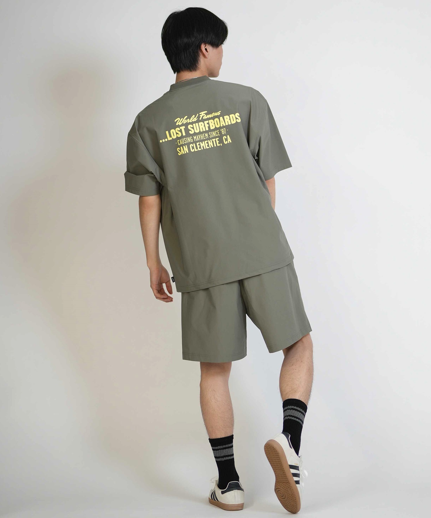 LOST ロスト 水着 ラッシュガード 半袖 Tシャツ メンズ UVカット 吸汗