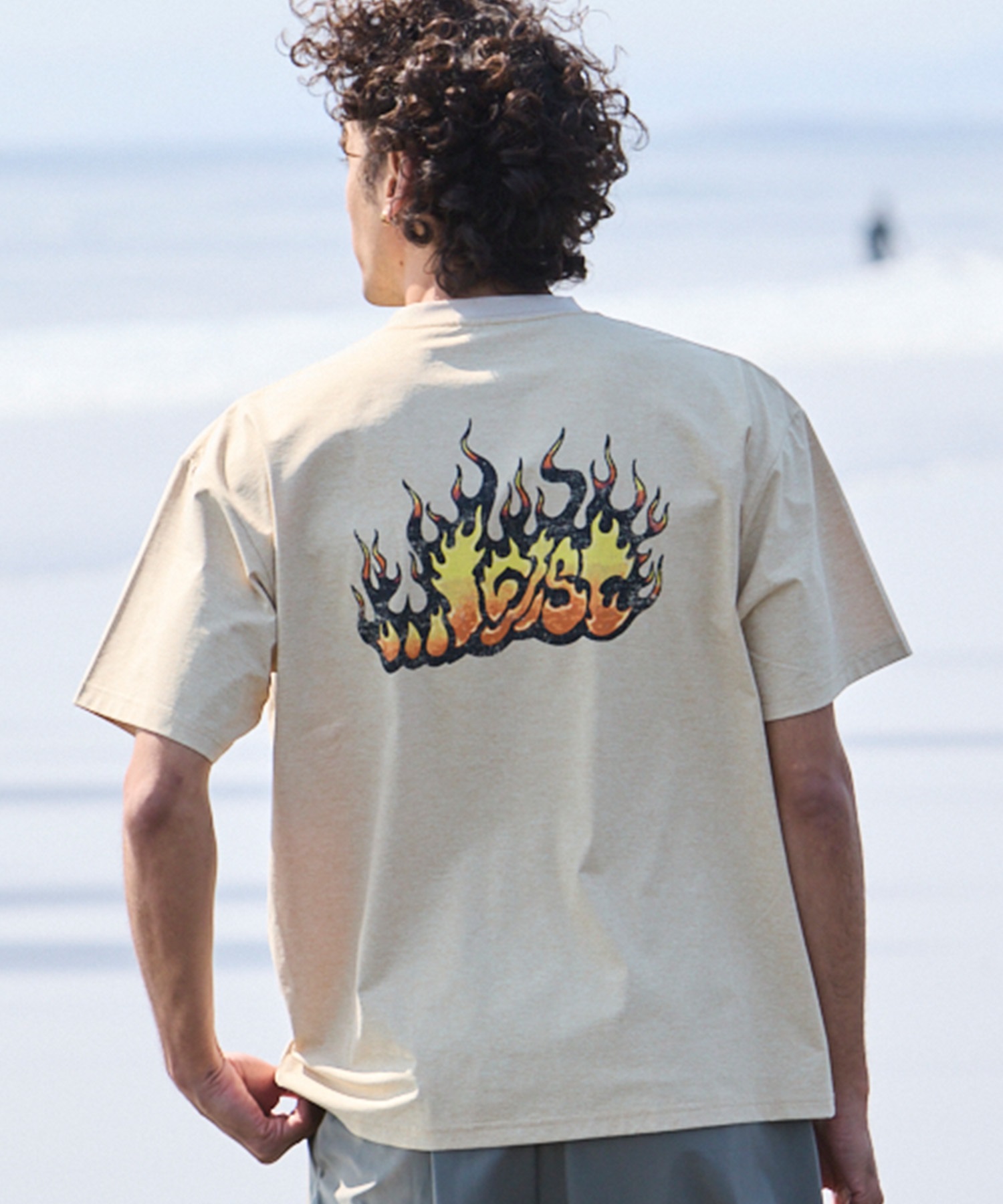 LOST ロスト 水着 ラッシュガード メンズ 半袖 Tシャツ UVカット 速乾 ストレッチ 水陸両用 LM6S-4302(WHT-M)