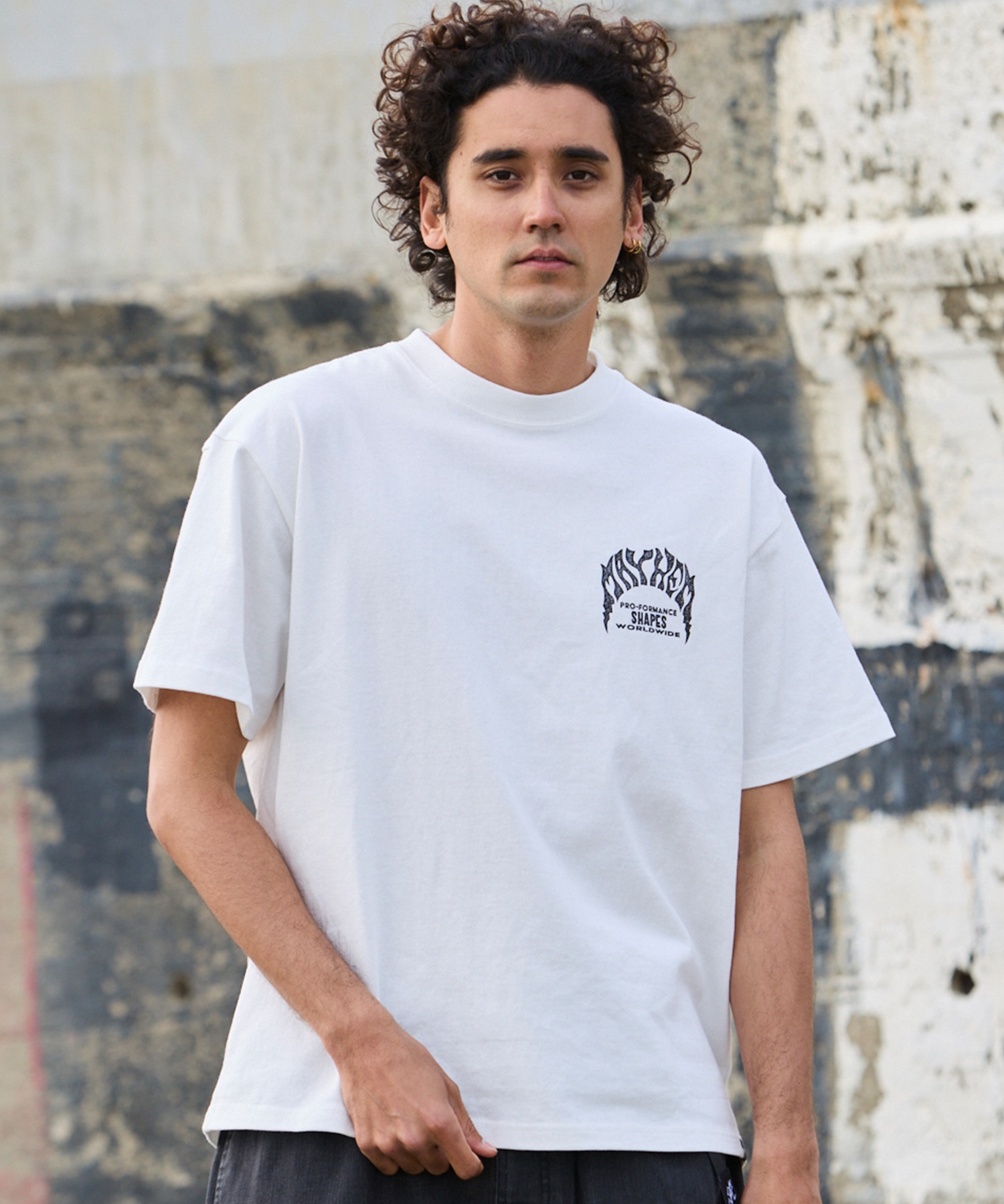 LOST ロスト 水着 ラッシュガード メンズ 半袖 Tシャツ UVカット 速乾 ストレッチ 水陸両用 LM6S-4303(WHT-M)