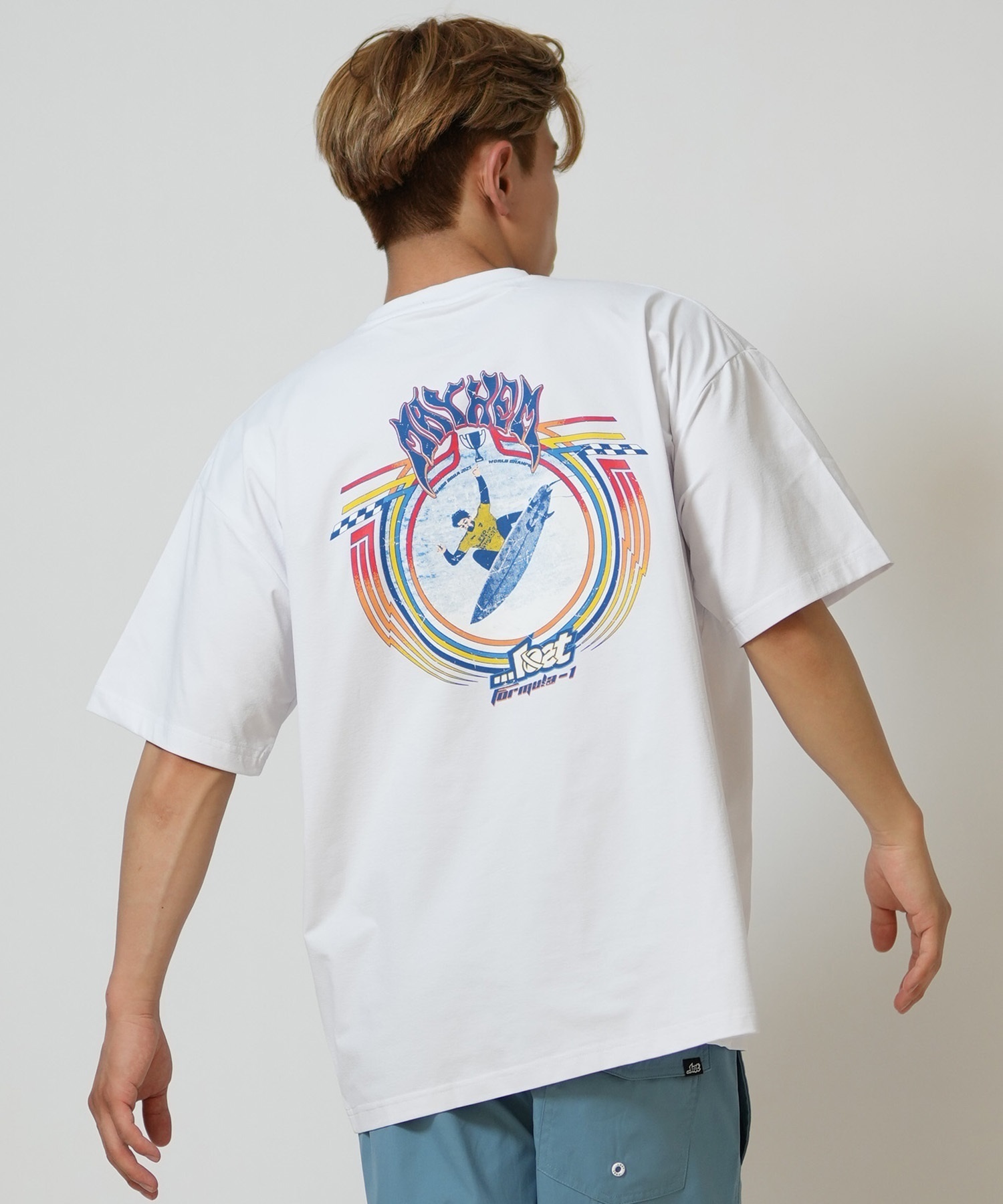 lost ロスト 水着 ラッシュガード 半袖 Tシャツ メンズ UVカット