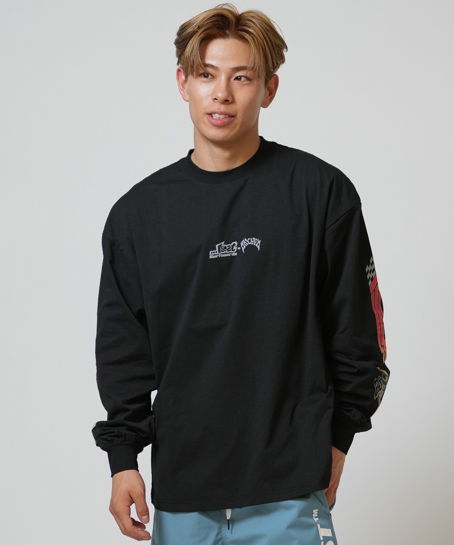 lost ロスト 水着 ラッシュガード 長袖 Tシャツ ロンT メンズ UVカット