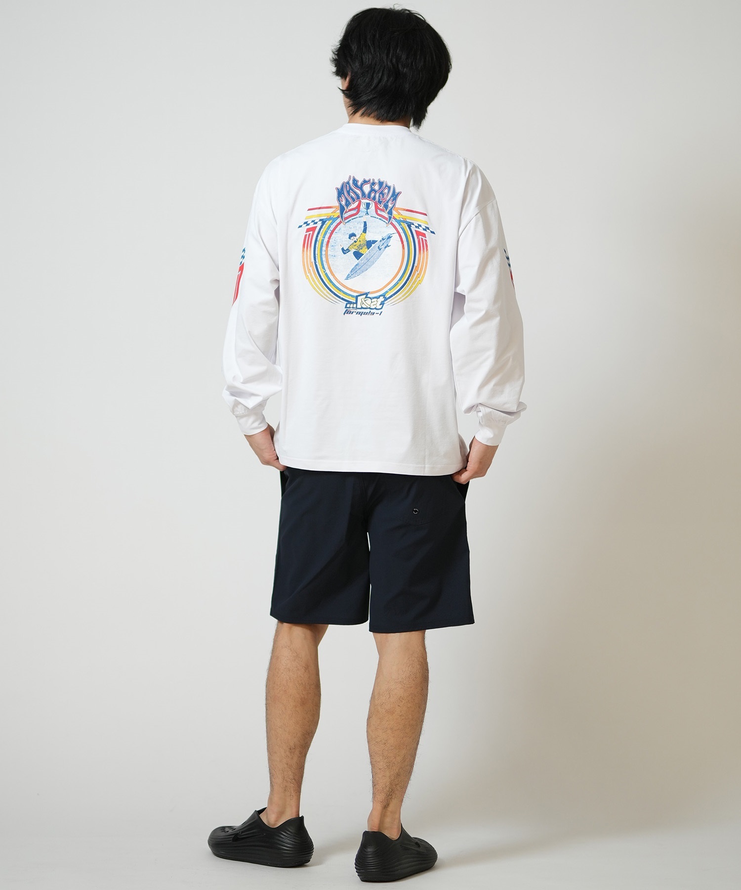 lost ロスト 水着 ラッシュガード 長袖 Tシャツ ロンT メンズ UVカット
