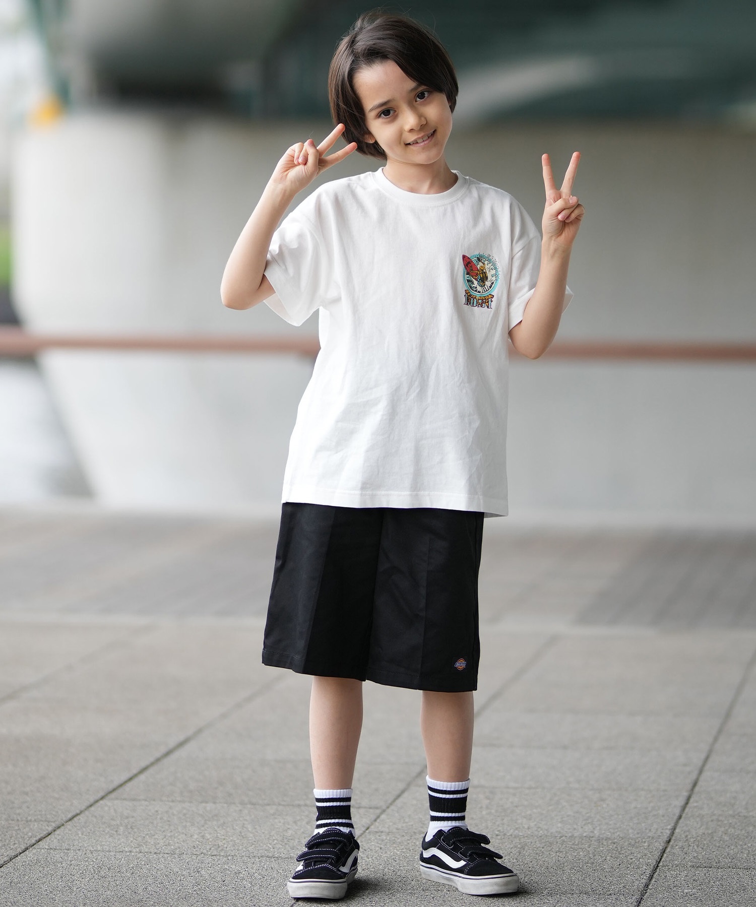 lost ロスト 半袖 Tシャツ キッズ ジュニア 子供 バックプリント