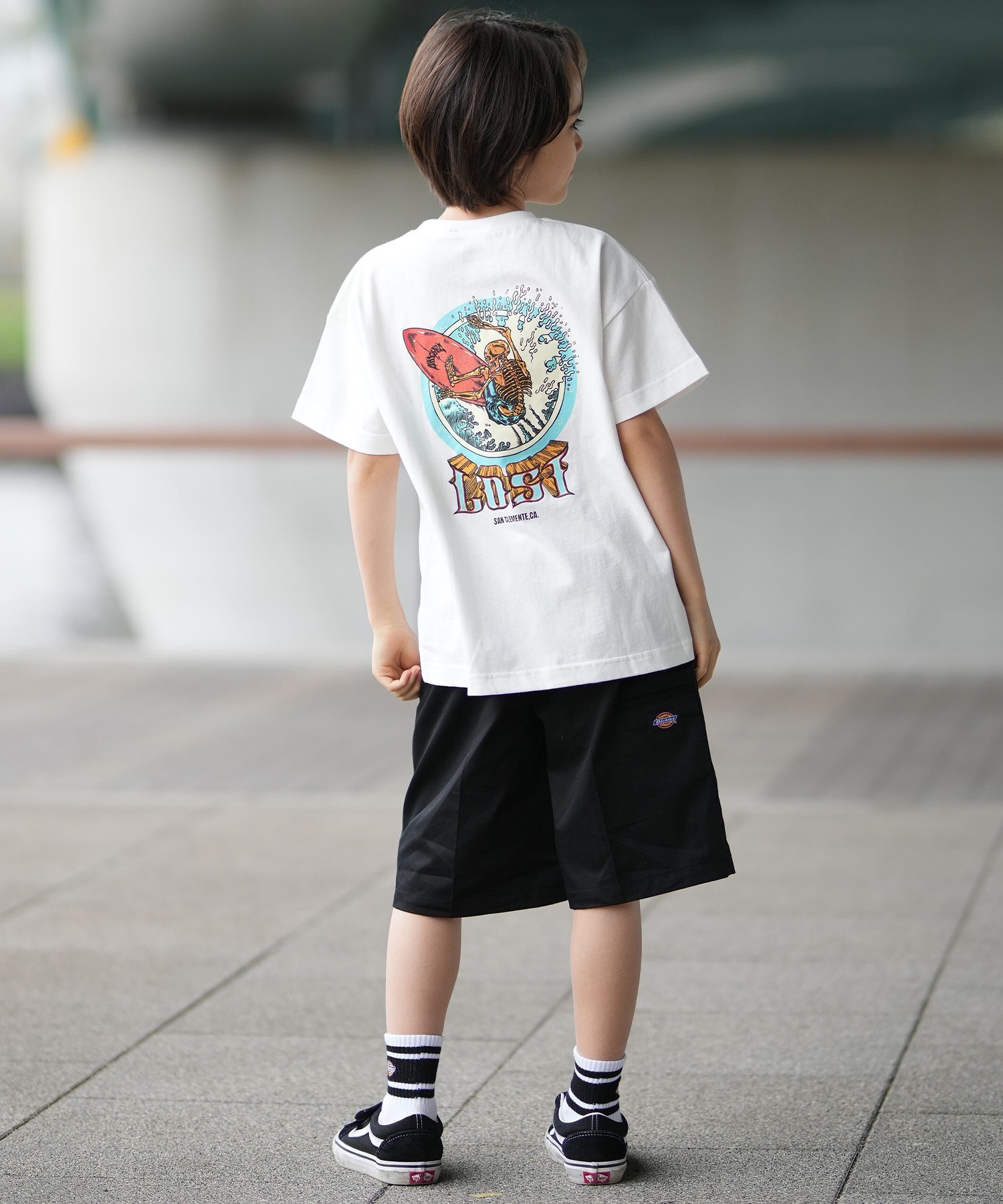 lost ロスト 半袖 Tシャツ キッズ ジュニア 子供 バックプリント