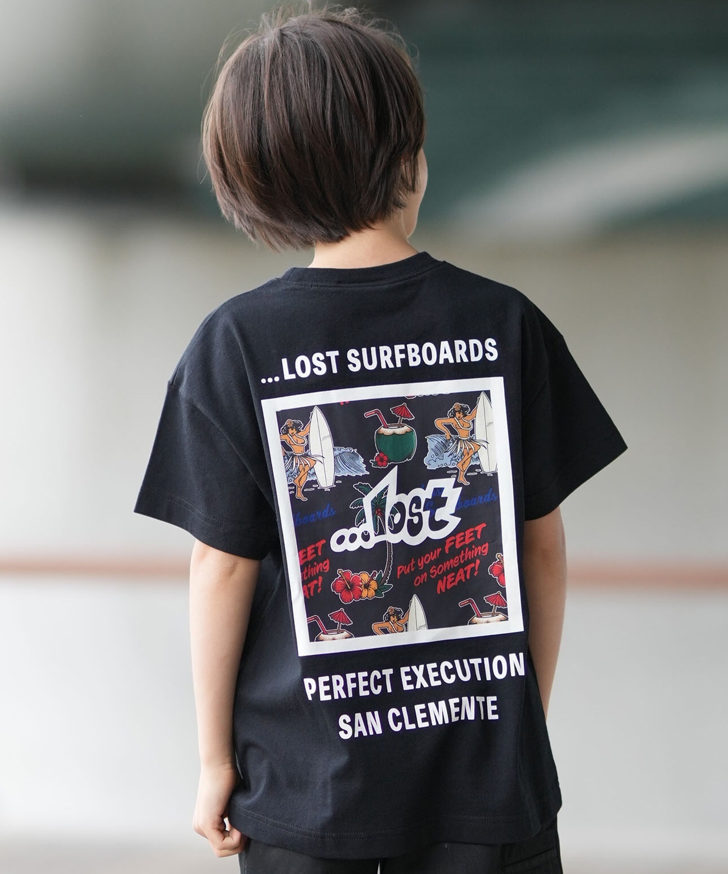 lost ロスト 半袖 Tシャツ キッズ ジュニア 子供 バックプリント