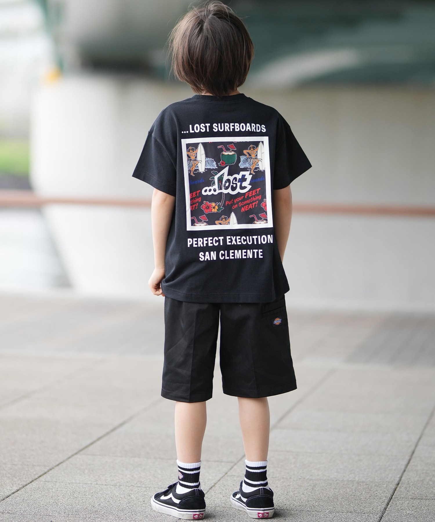 lost ロスト 半袖 Tシャツ キッズ ジュニア 子供 バックプリント