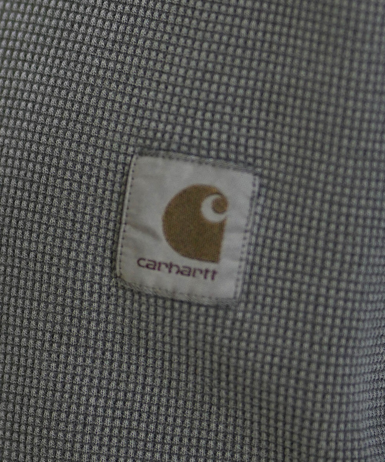 USA製90s Carharttカーハートサーマルスウェット短丈ワッフルグレー Carhartt WIP カーハート 半袖 Tシャツ メンズ シンプル NELSON