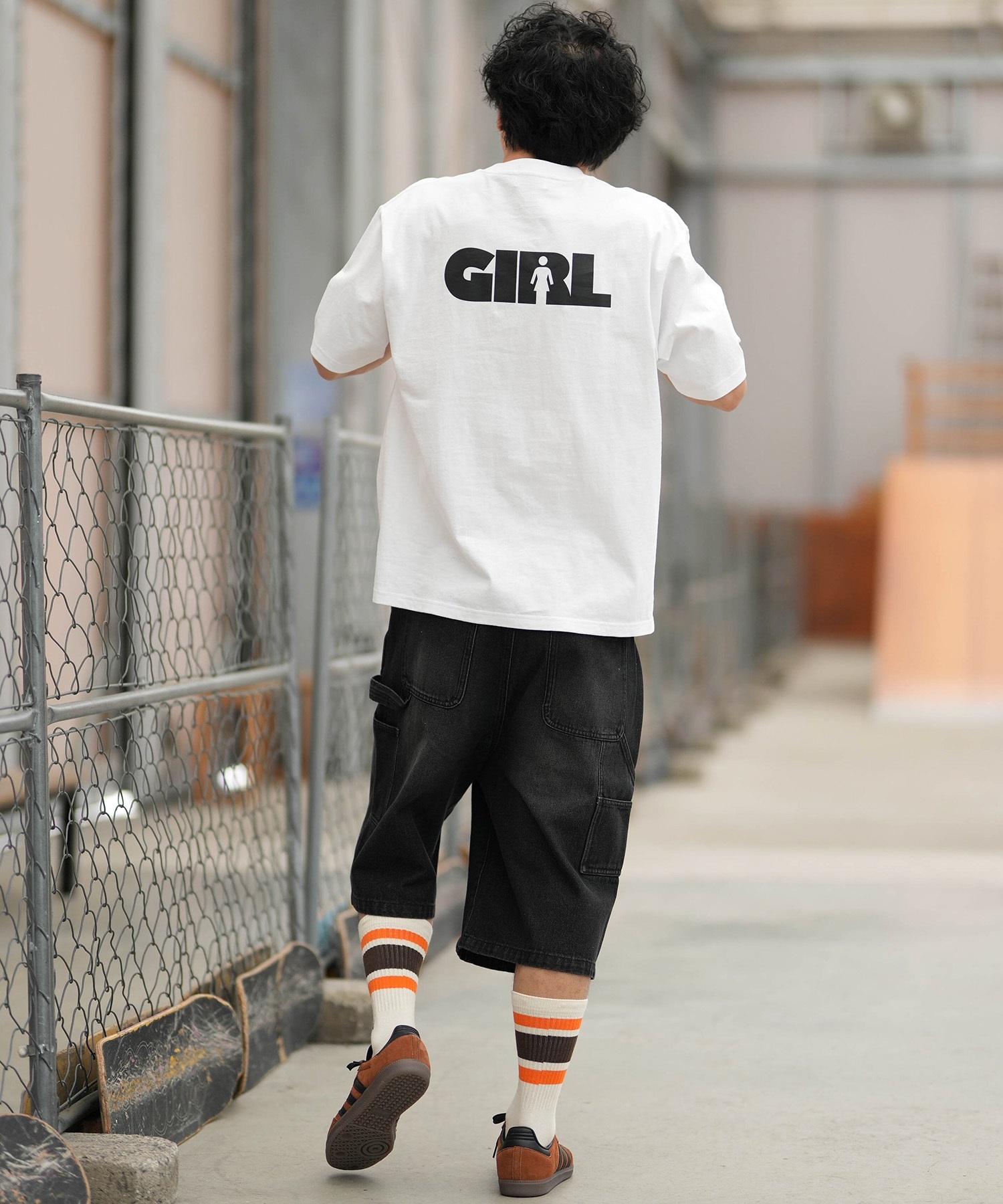 GIRL ガール 半袖 Tシャツ メンズ ロゴ バックプリント GR26STM02
