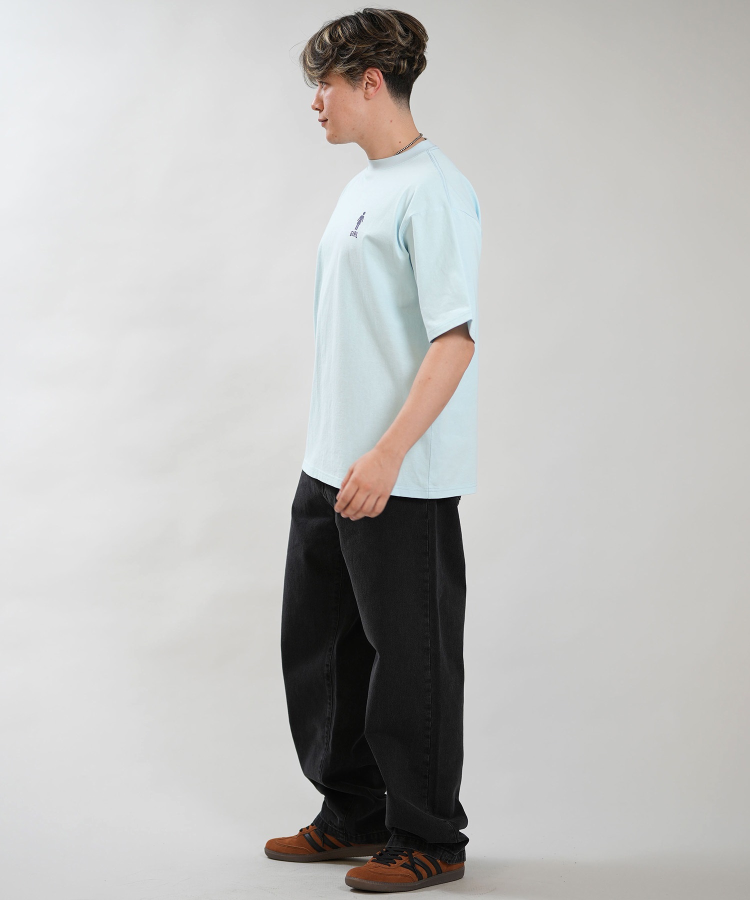 GIRL ガール 半袖 Tシャツ メンズ ロゴ バックプリント GR26STM02