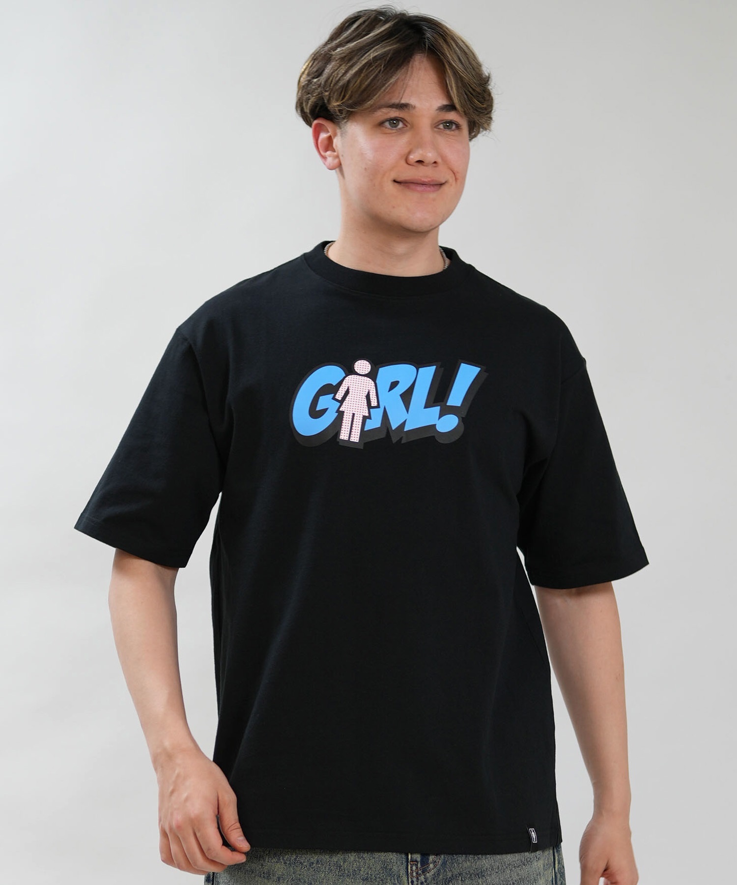 HommeGirls 短丈 ラガーシャツ GIRL ガール 半袖 Tシャツ メンズ ロゴ GR26STM04 ムラサキスポーツ
