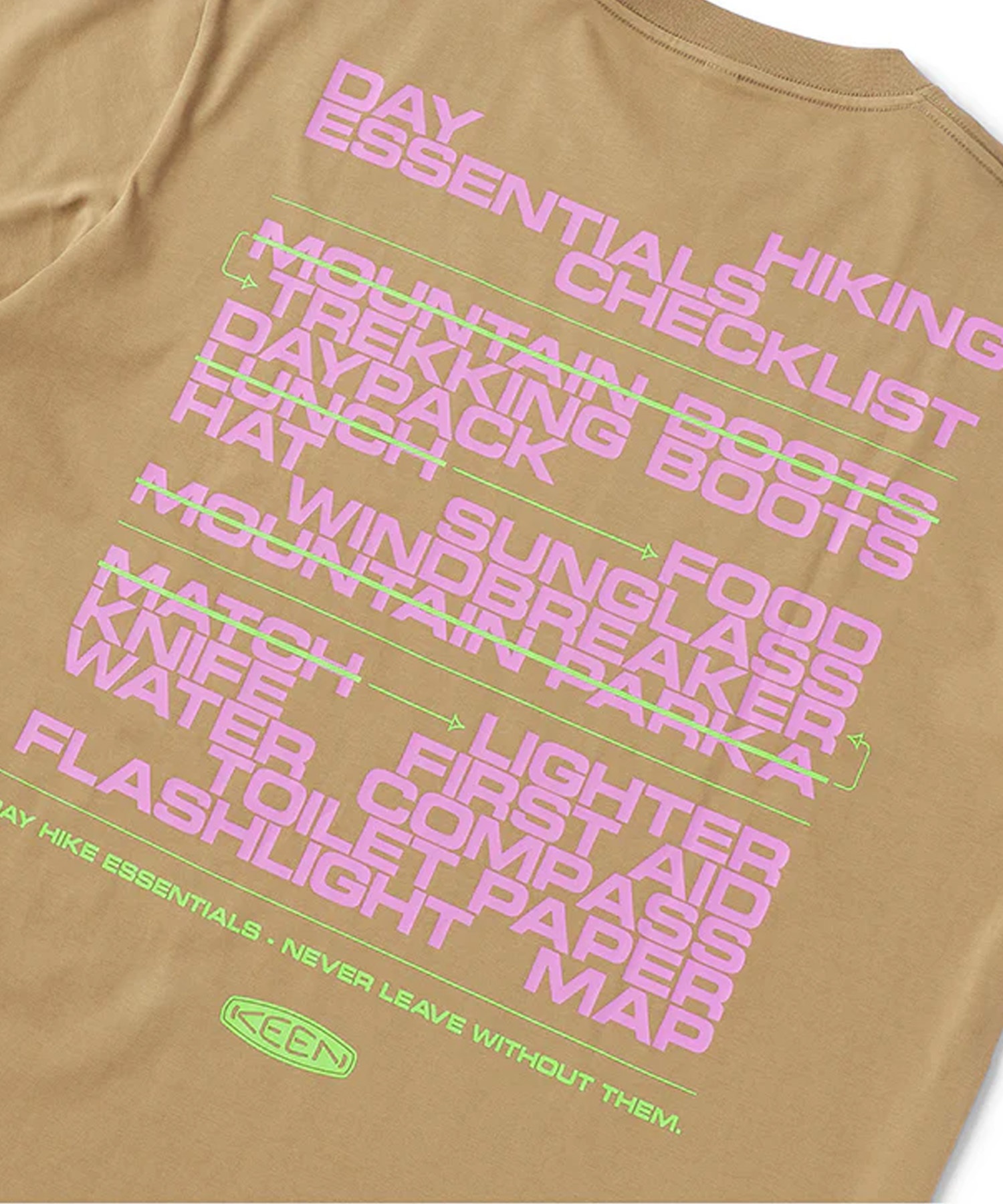KEEN キーン 半袖 Tシャツ メンズ バックプリント OC RP PACKING LIST 
