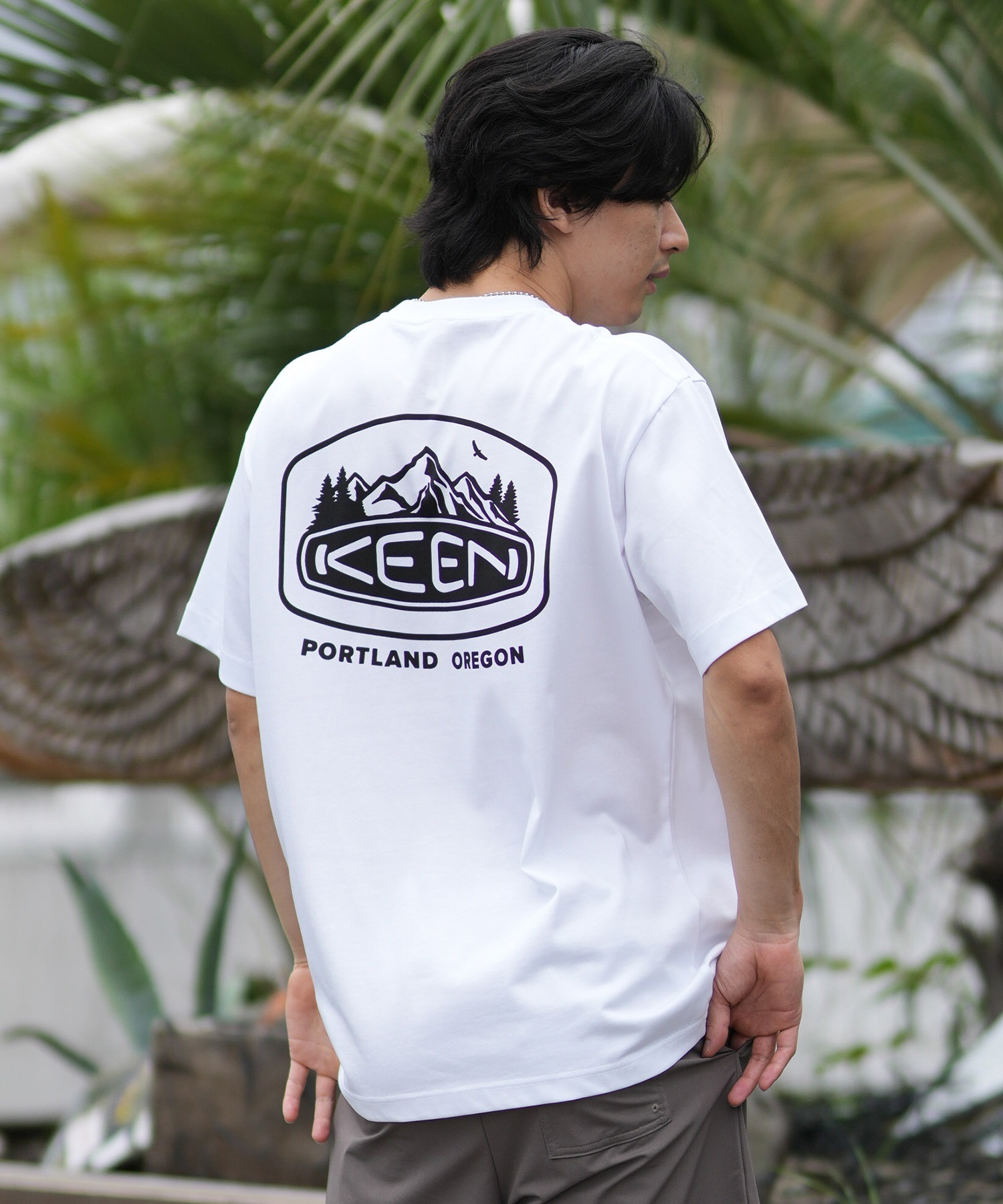 KEEN キーン 半袖 Tシャツ メンズ ロゴ バックプリント 吸汗速乾