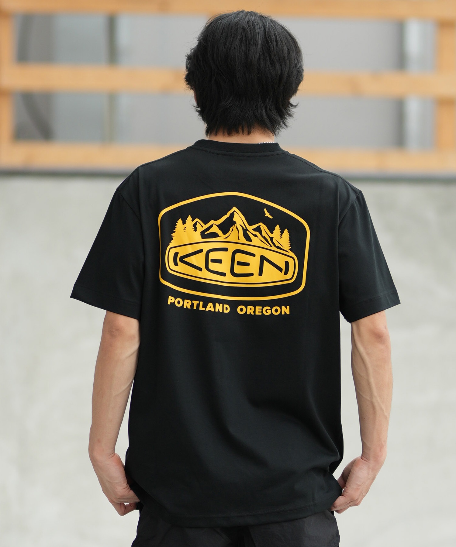 KEEN キーン 半袖 Tシャツ メンズ ロゴ バックプリント 吸汗速乾