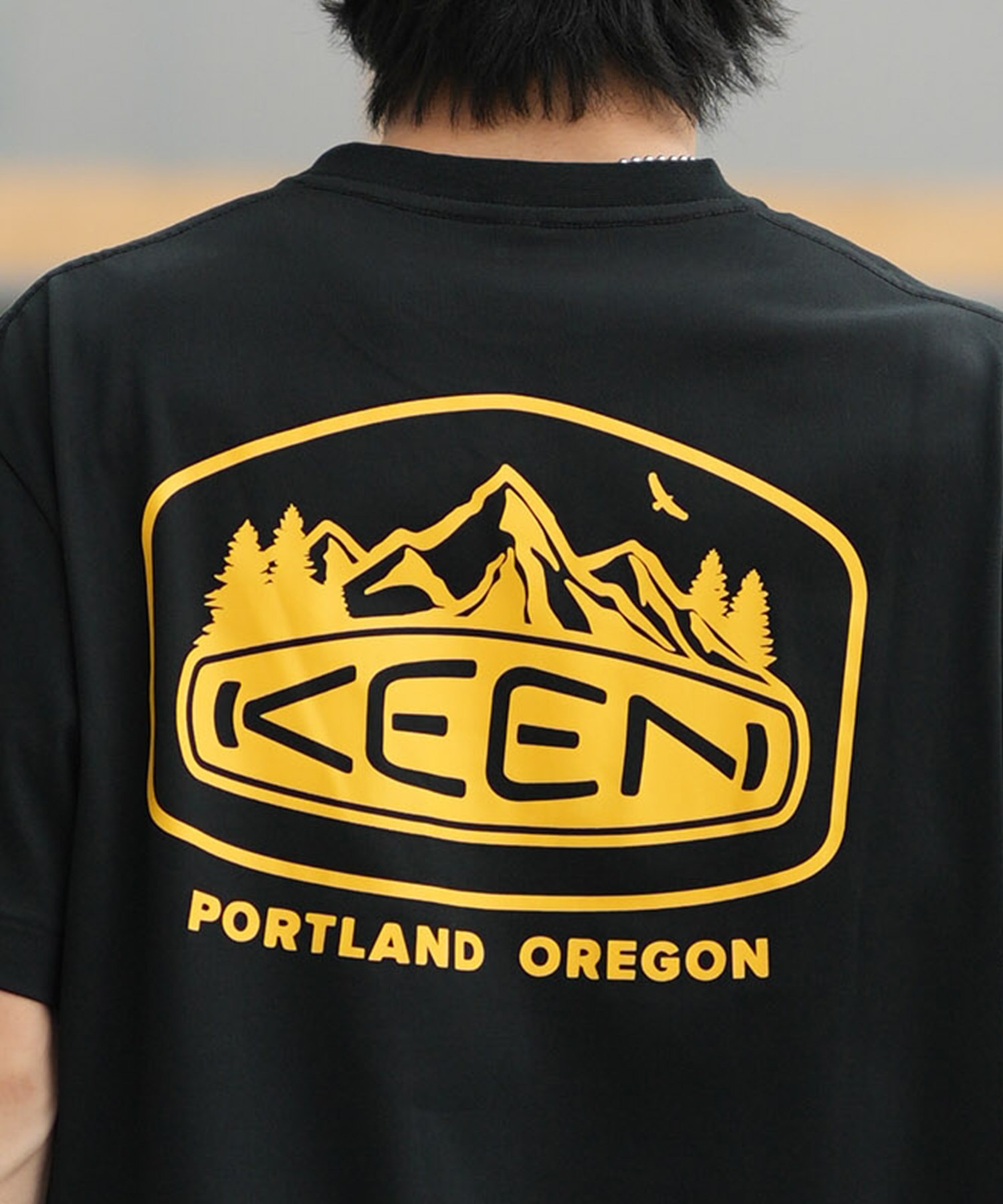 KEEN キーン 半袖 Tシャツ メンズ ロゴ バックプリント 吸汗速乾