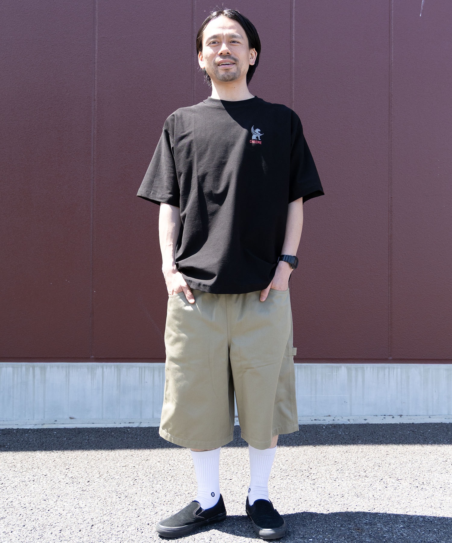 CHROME クローム 半袖 Tシャツ メンズ UVカット 接触冷感 遮熱 JP284BK