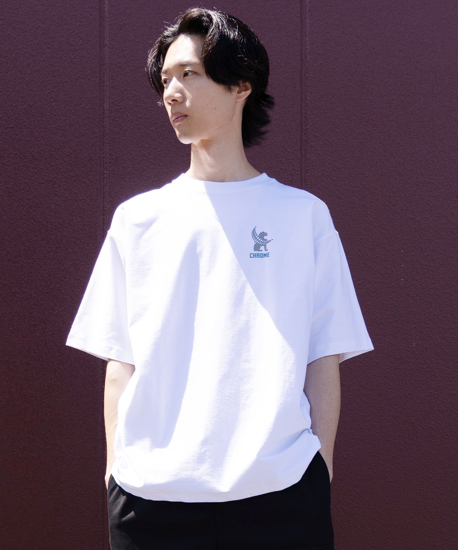 CHROME クローム 半袖 Tシャツ メンズ UVカット 接触冷感 遮熱 JP284WH