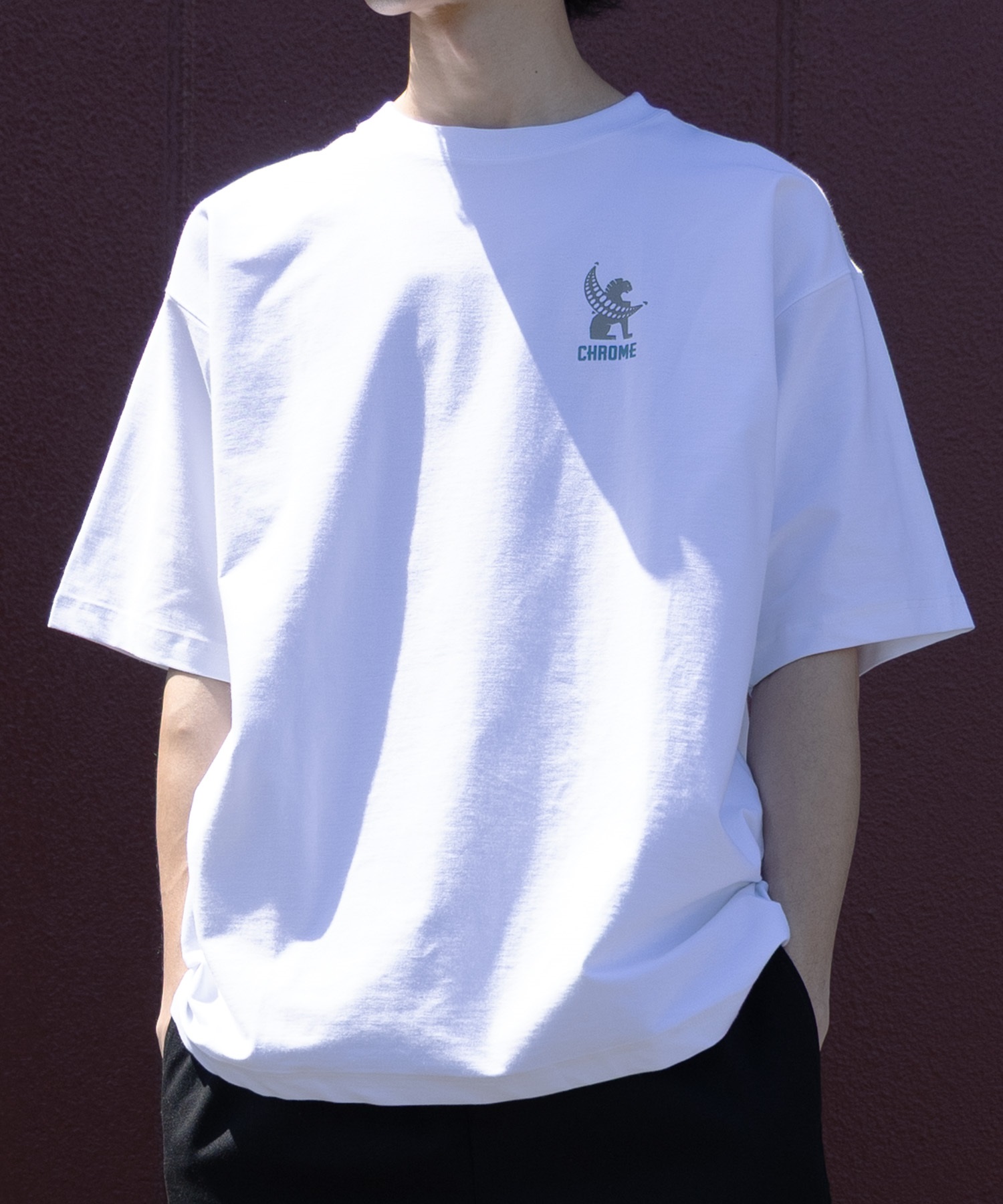 CHROME クローム 半袖 Tシャツ メンズ UVカット 接触冷感 遮熱 JP284WH
