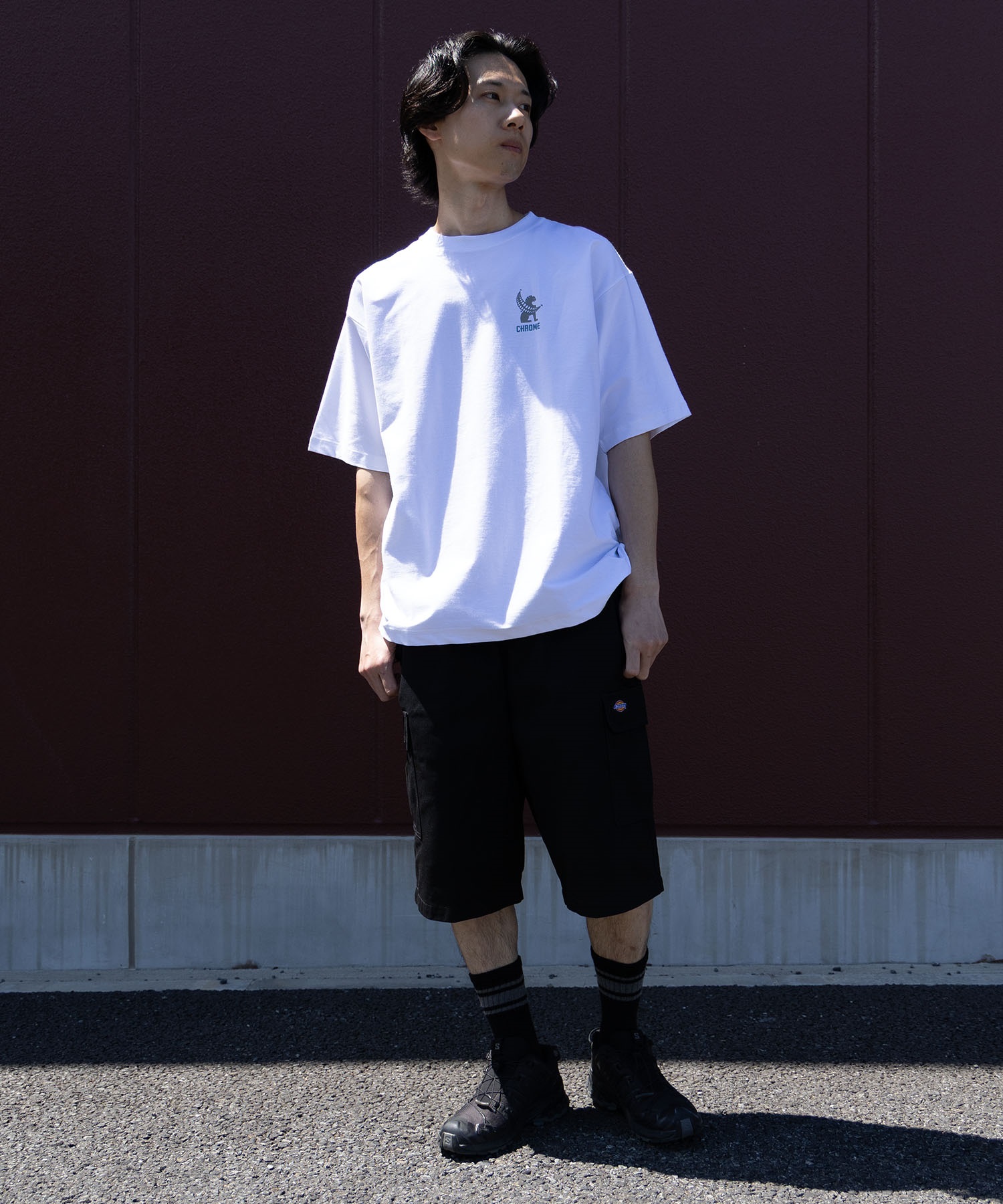 CHROME クローム 半袖 Tシャツ メンズ UVカット 接触冷感 遮熱 JP284WH