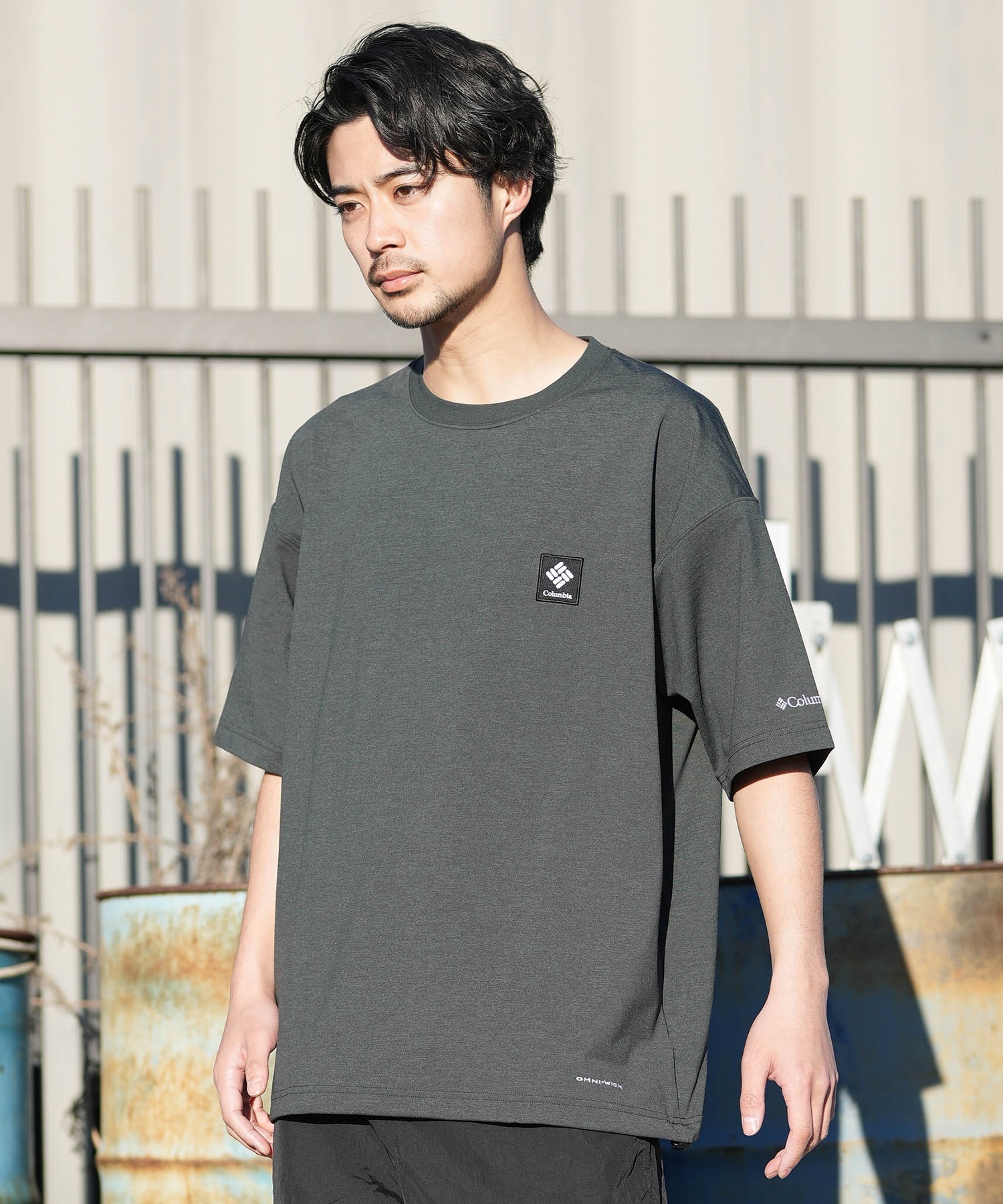 Columbia コロンビア 半袖 Tシャツ メンズ バックプリント 吸湿速乾 UV