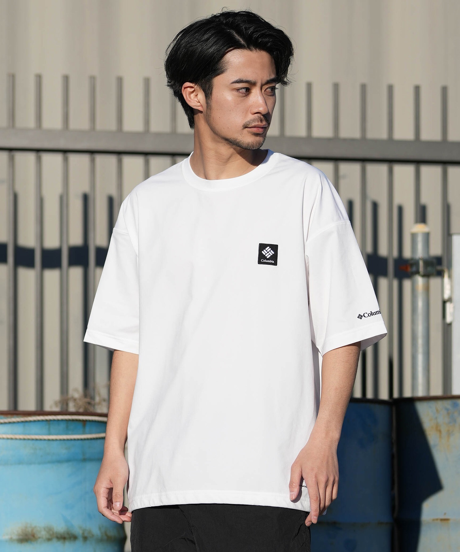 Columbia コロンビア 半袖 Tシャツ メンズ バックプリント 吸湿速乾 UVカット 水陸両用 PM0938 ムラサキスポーツ限定(039-S)