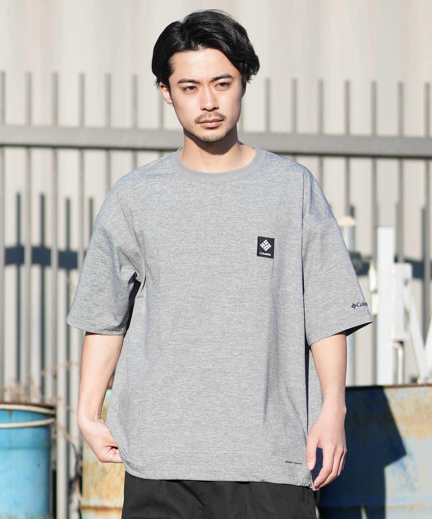 Columbia コロンビア 半袖 Tシャツ メンズ バックプリント 吸湿速乾 UVカット 水陸両用 PM0938 ムラサキスポーツ限定(039-S)