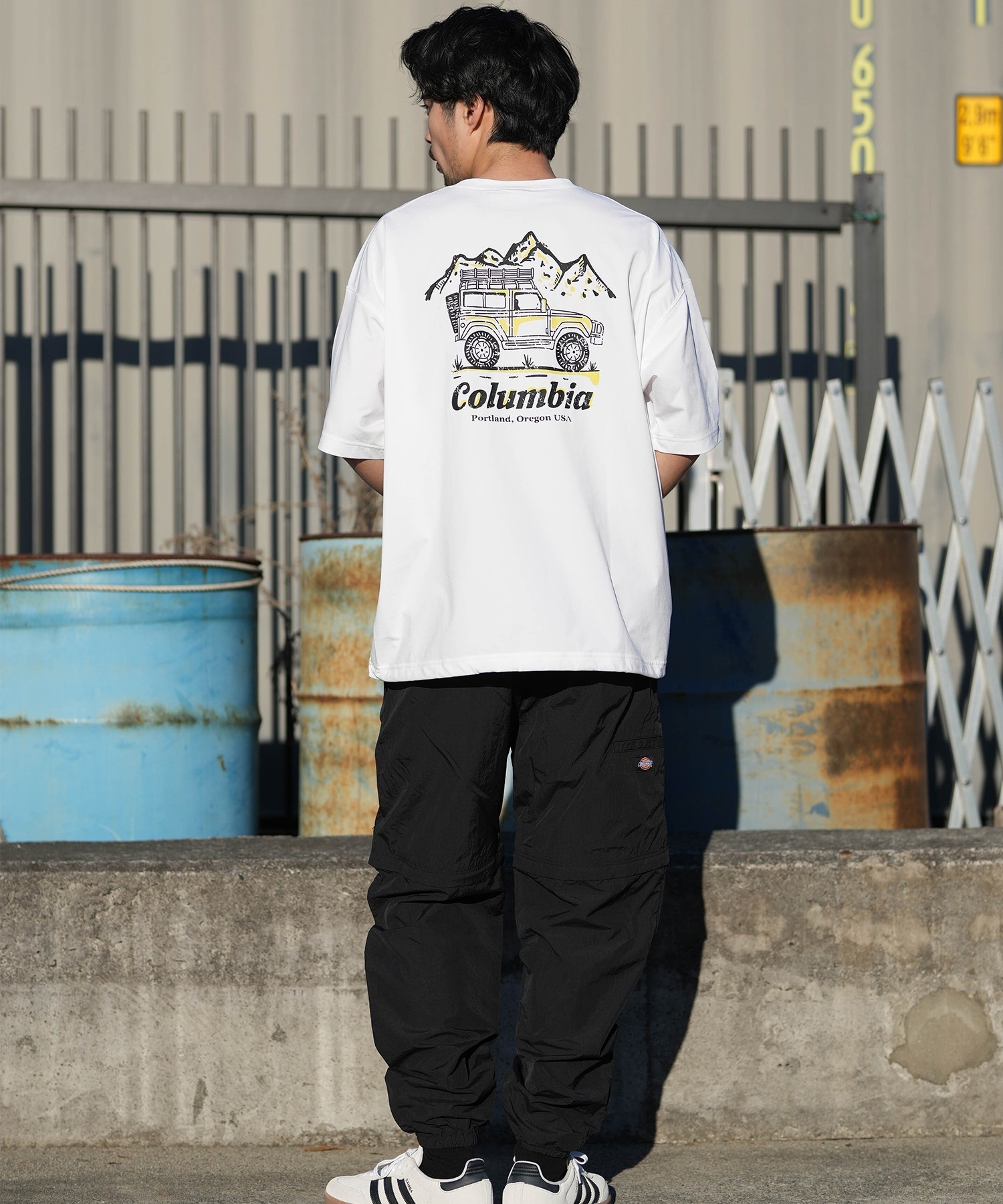 Columbia コロンビア 半袖 Tシャツ メンズ バックプリント 吸湿速乾 UVカット 水陸両用 PM0938 ムラサキスポーツ限定(039-S)