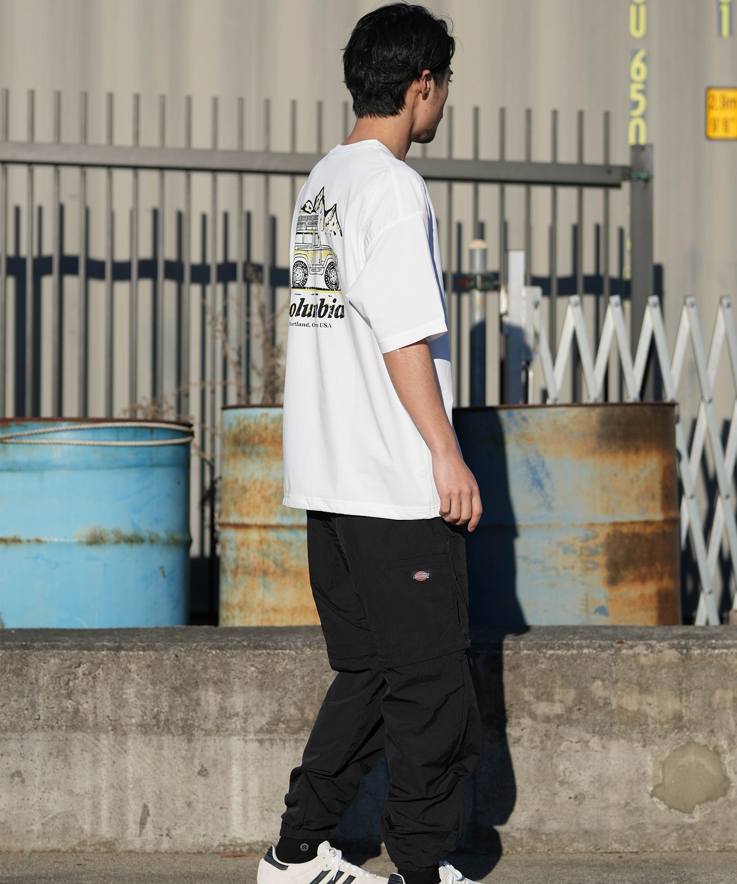Columbia コロンビア 半袖 Tシャツ メンズ バックプリント 吸湿速乾 UVカット 水陸両用 PM0938 ムラサキスポーツ限定(039-S)
