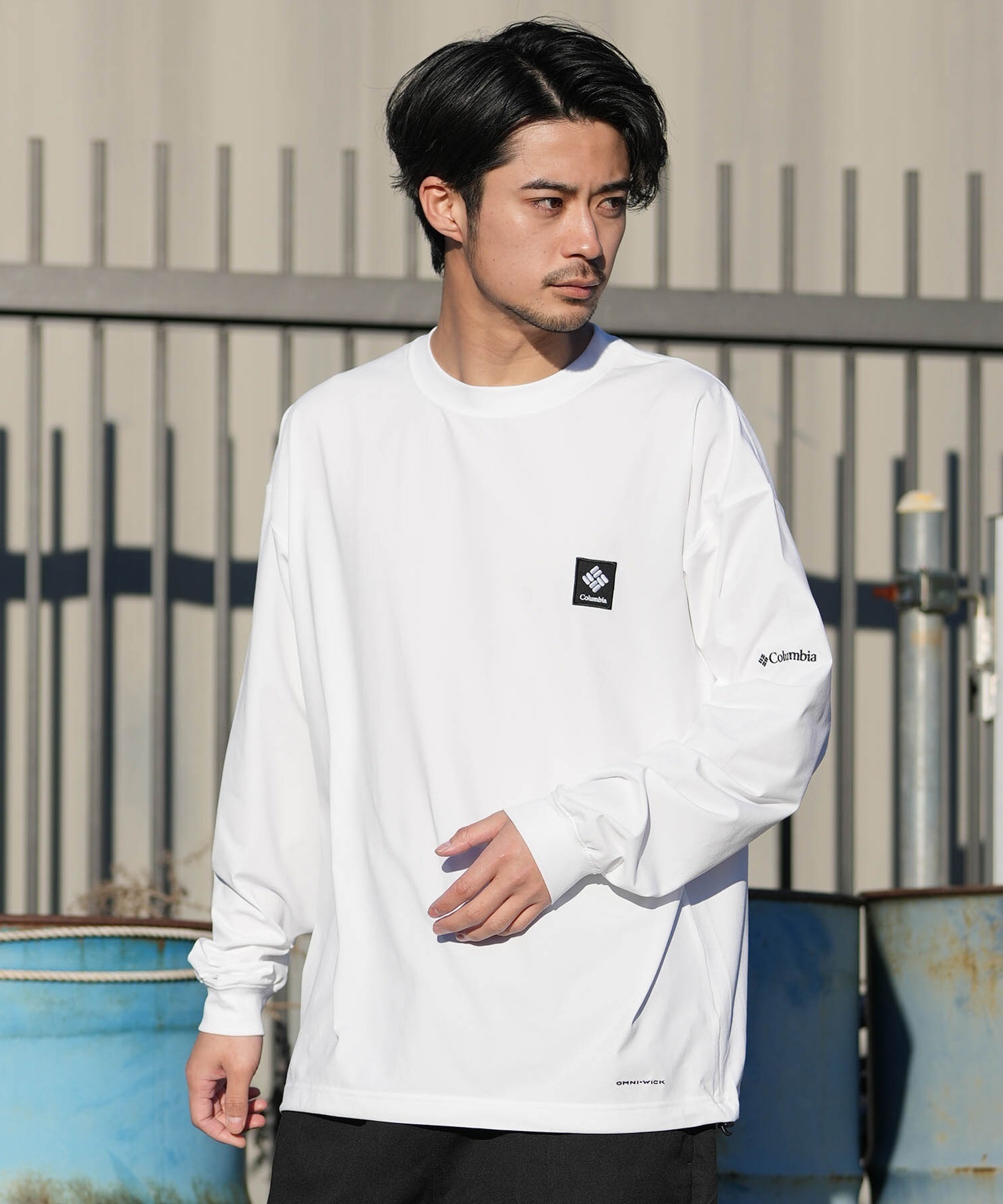 Columbia コロンビア 長袖 Tシャツ ロンT メンズ バックプリント 吸湿