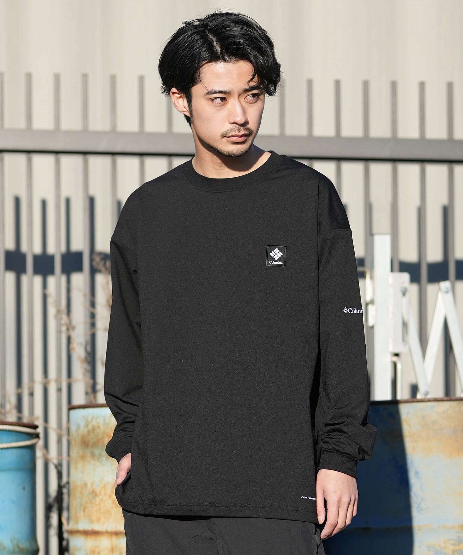 Columbia コロンビア 長袖 Tシャツ ロンT メンズ バックプリント 吸湿