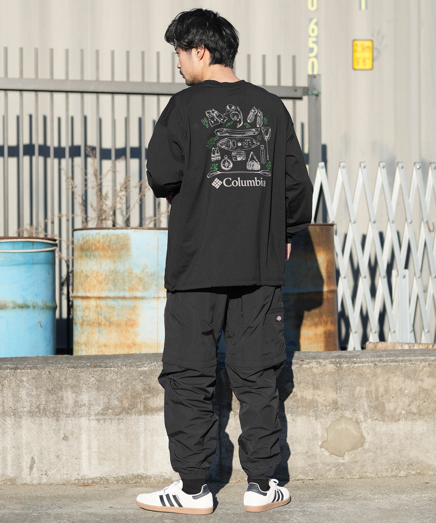 Columbia コロンビア 長袖 Tシャツ ロンT メンズ バックプリント 吸湿