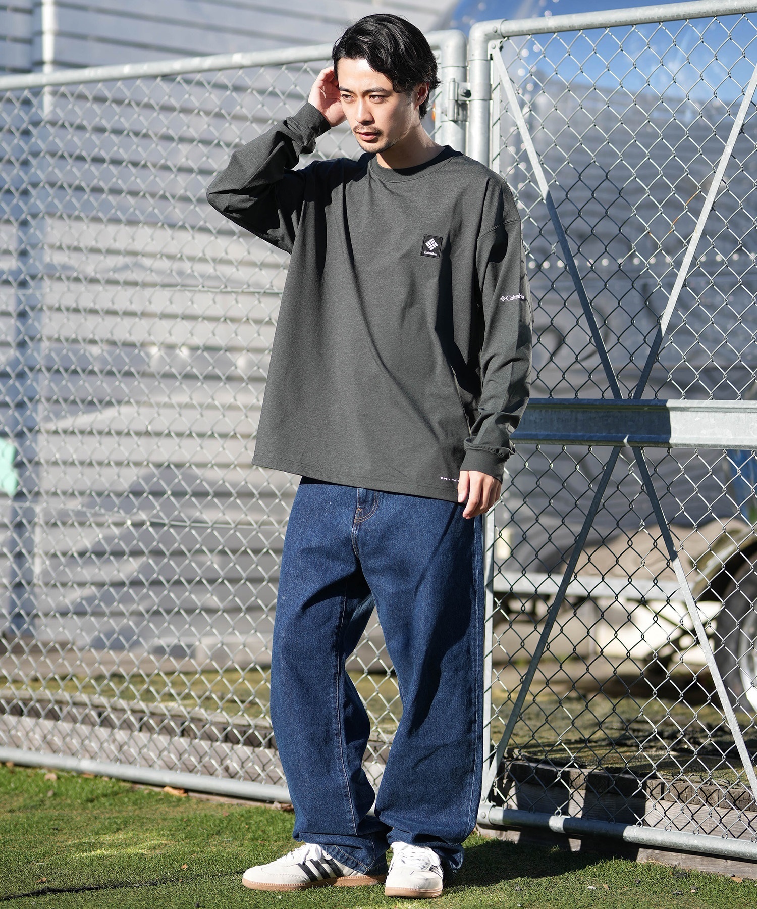 Columbia コロンビア 長袖 Tシャツ ロンT メンズ バックプリント 吸湿